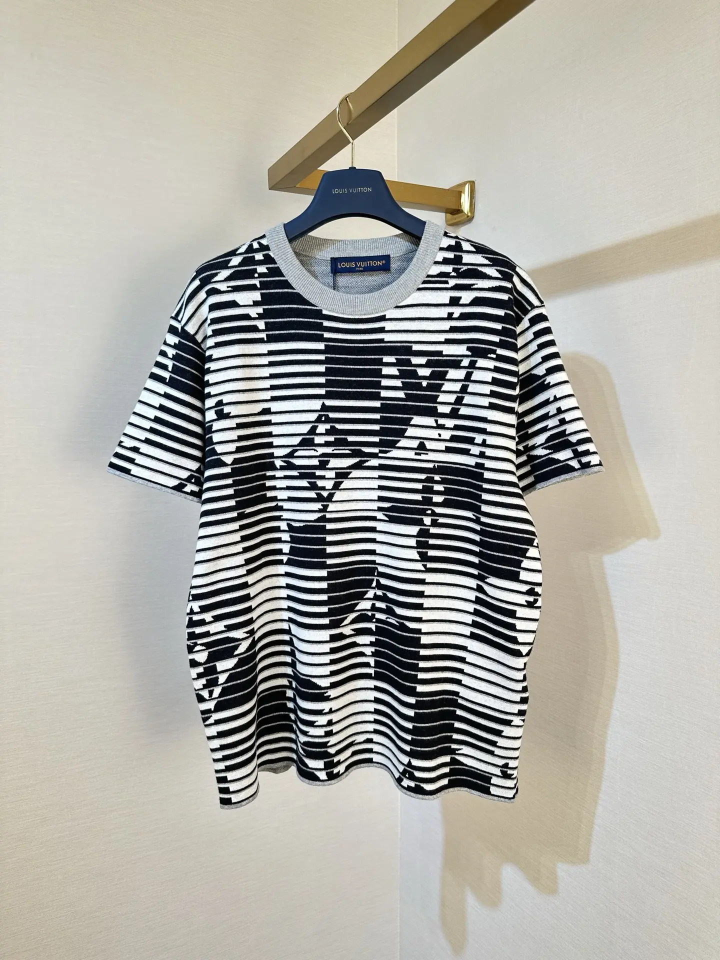 Monogram Stripe Knit T-Shirt D28019153