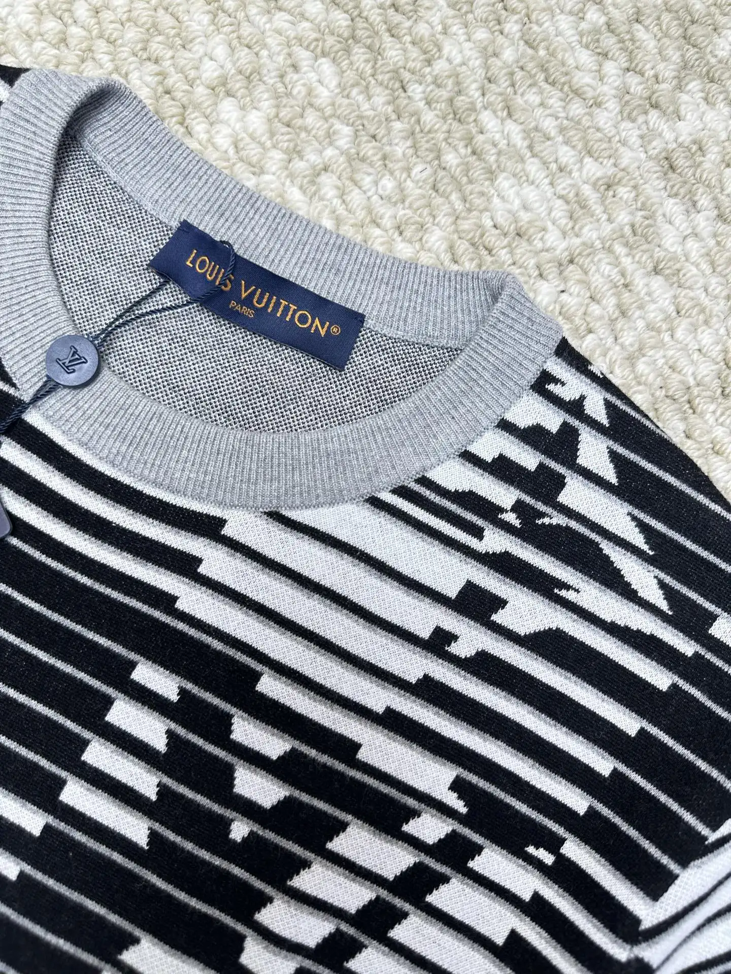 Monogram Stripe Knit T-Shirt D28019153 — view 3