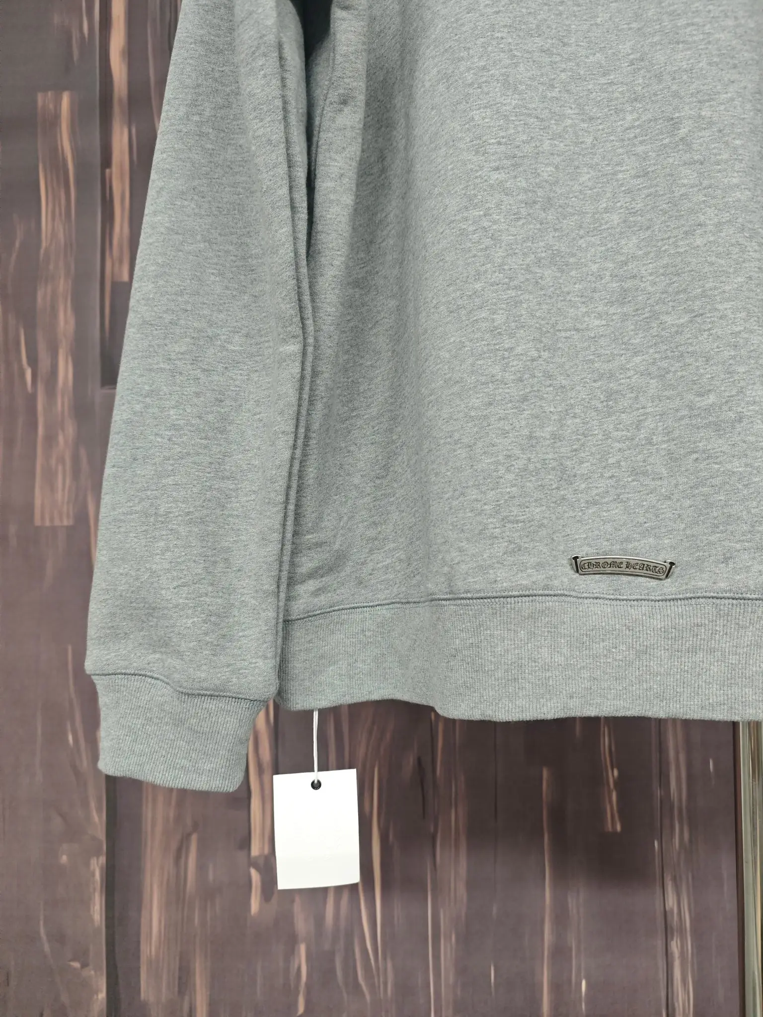 Leather Cross Patch Zip-Up Hoodie D28020294 — view 7