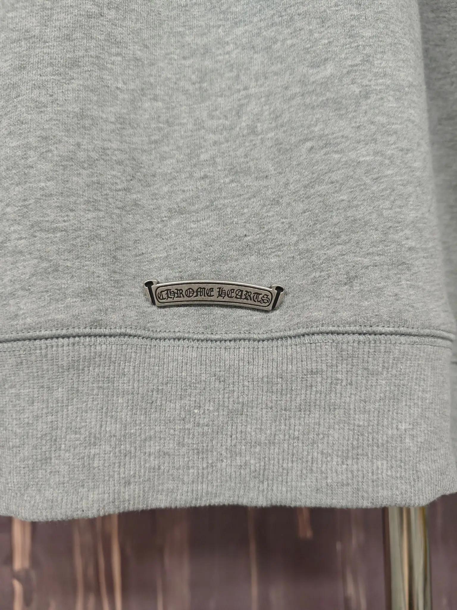 Leather Cross Patch Zip-Up Hoodie D28020294 — view 8