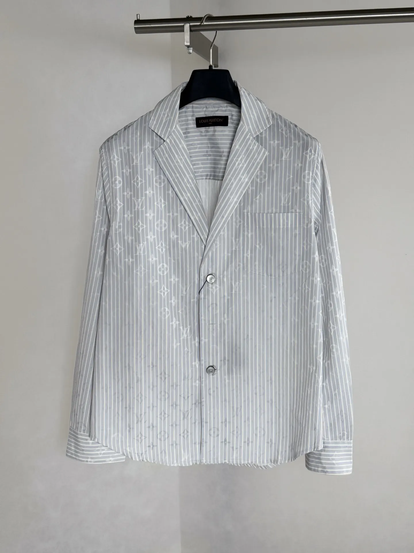 Monogram Jacquard Striped Pajama Shirt D28018700