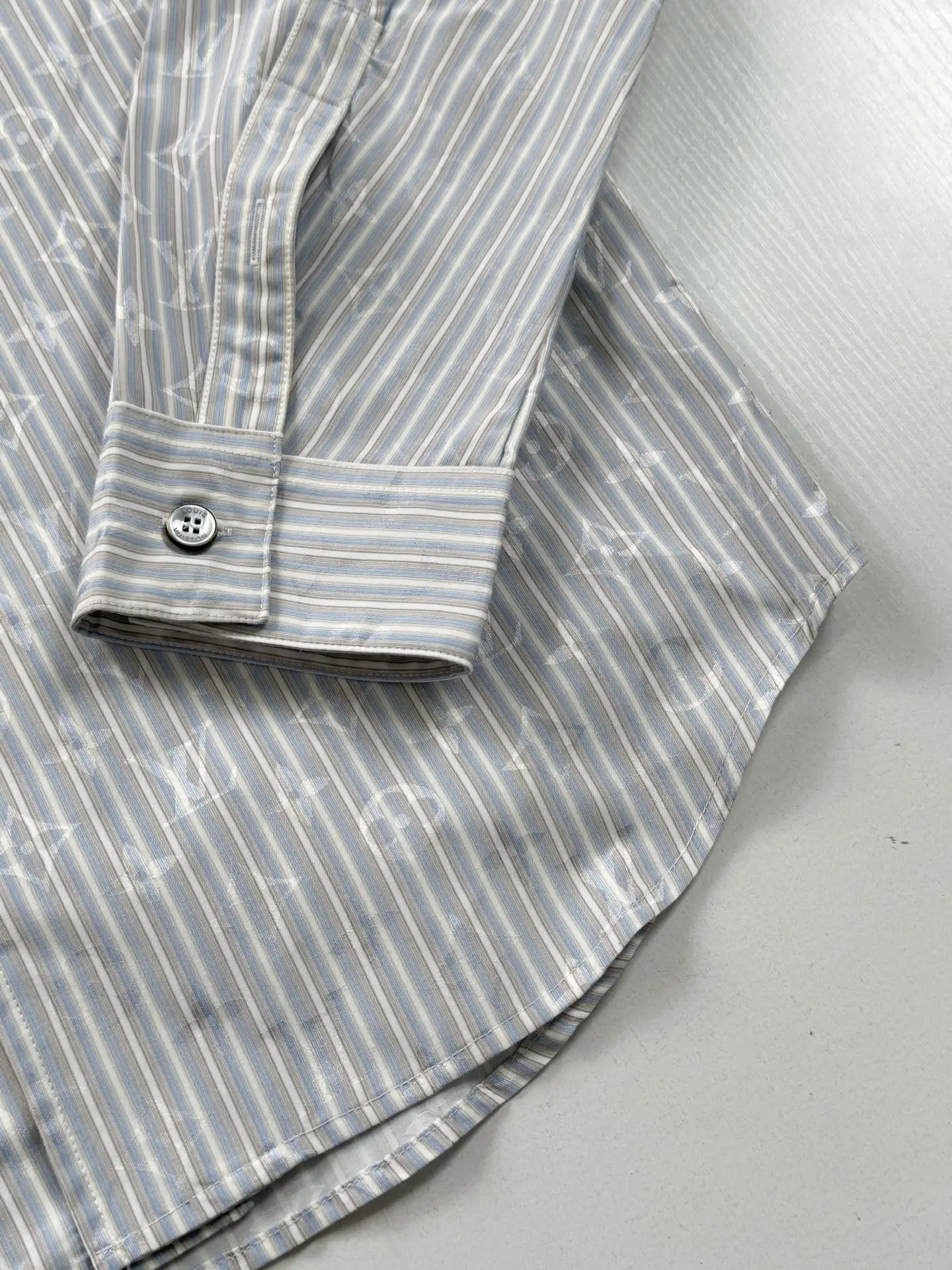 Monogram Jacquard Striped Pajama Shirt D28018700 — view 7