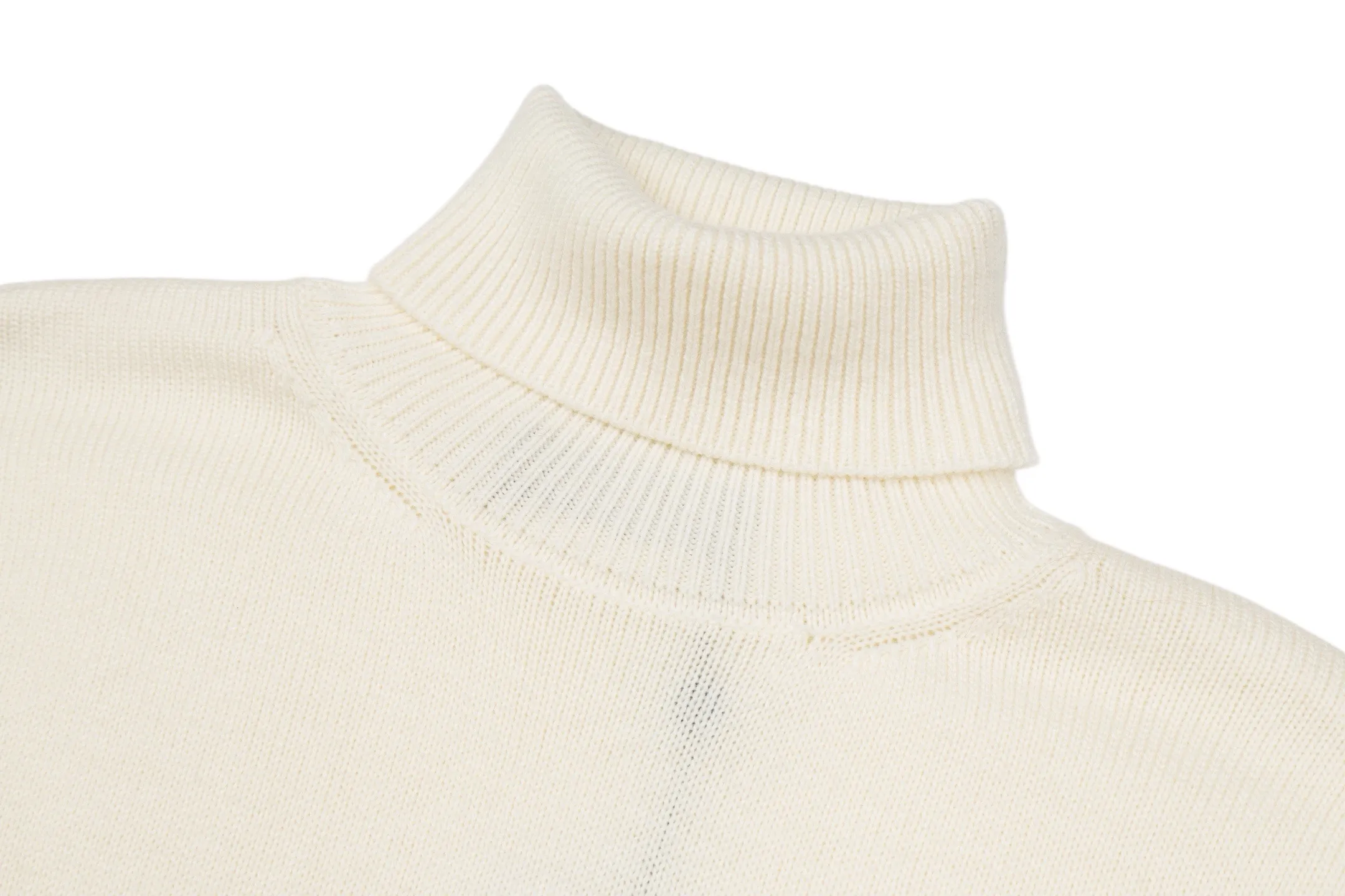 Leather Patch Roll-Neck Wool Sweater D28022400 — view 3