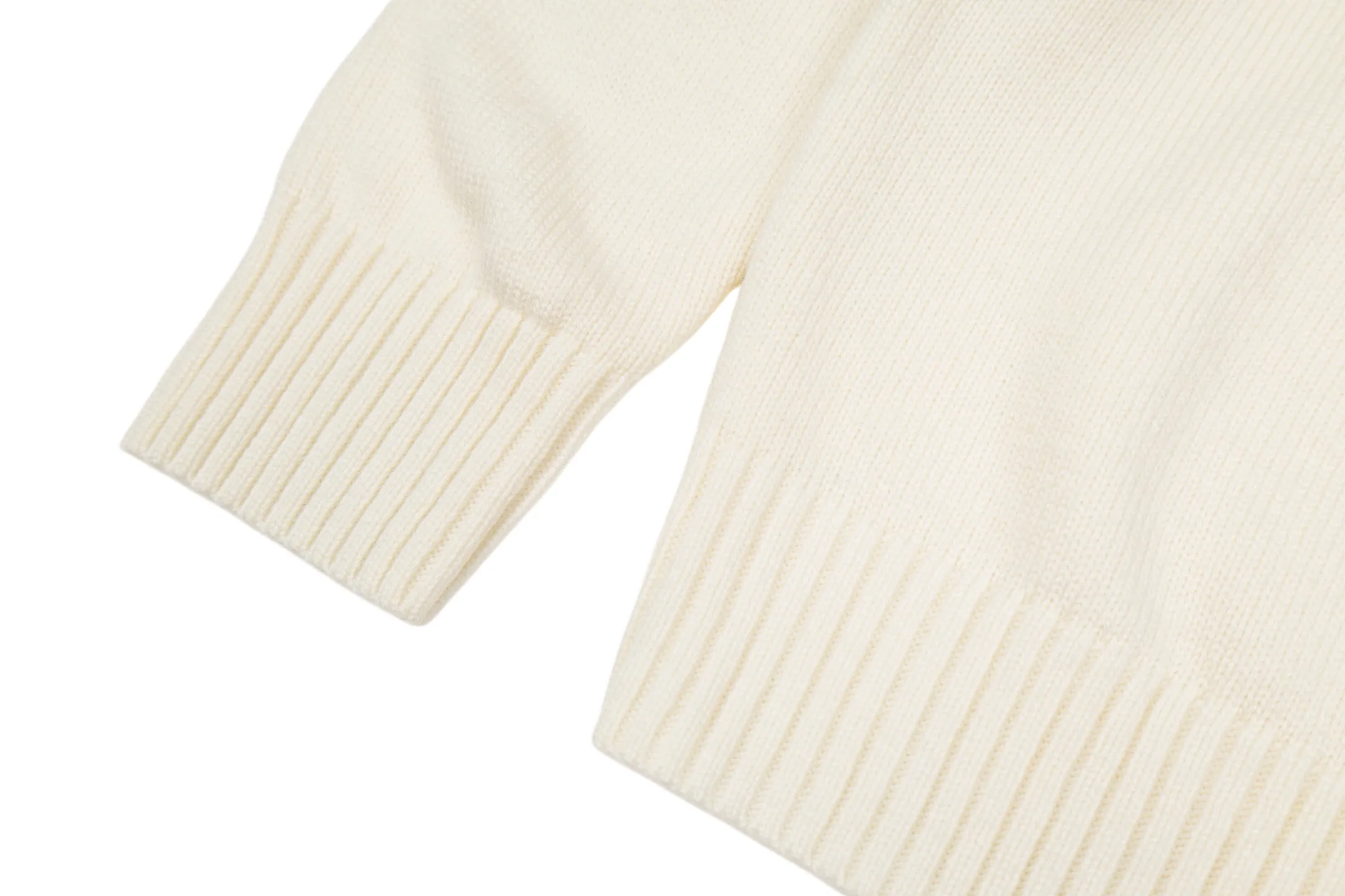 Leather Patch Roll-Neck Wool Sweater D28022400 — view 7