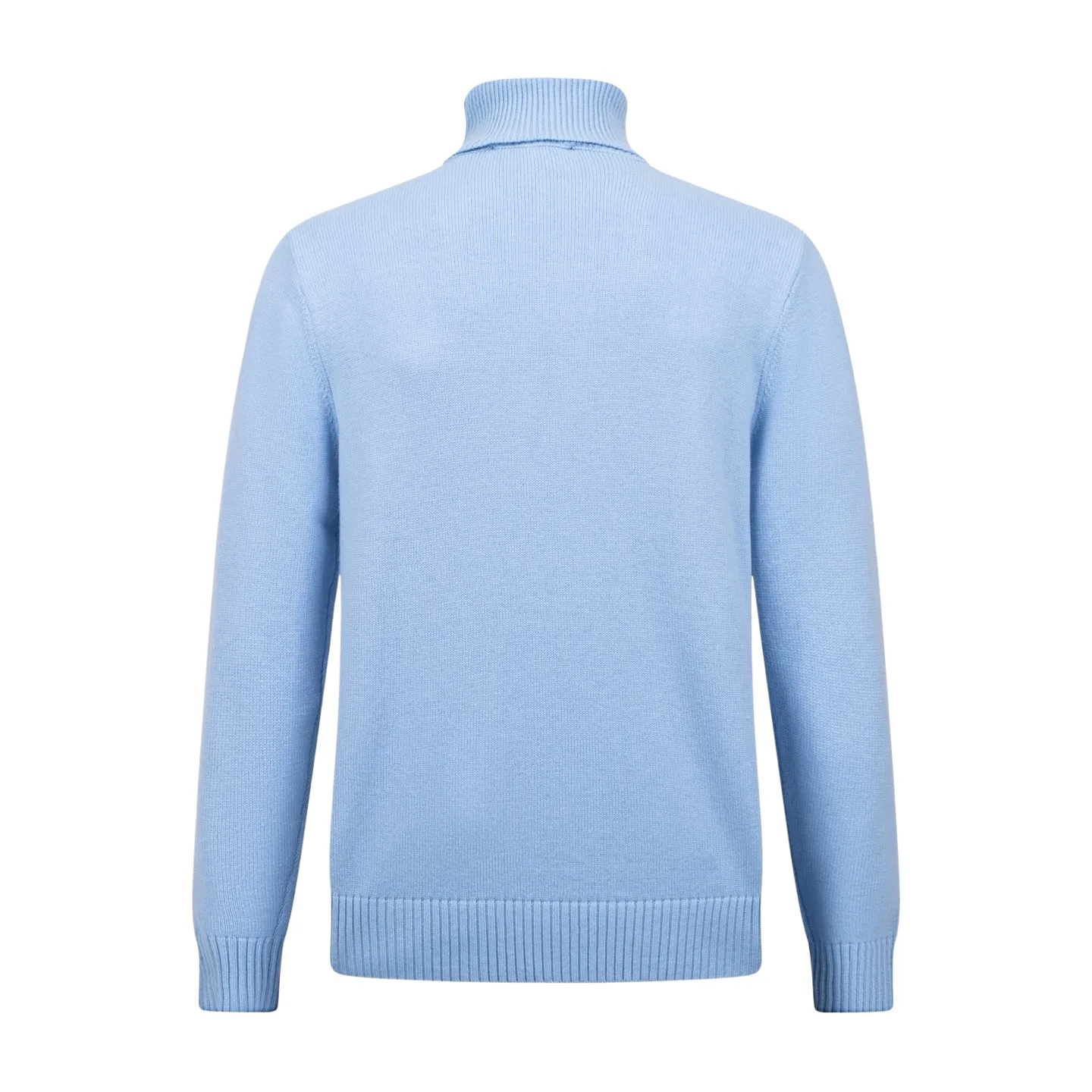 Leather-Patch Wool Rollneck Sweater D28022402 — view 2