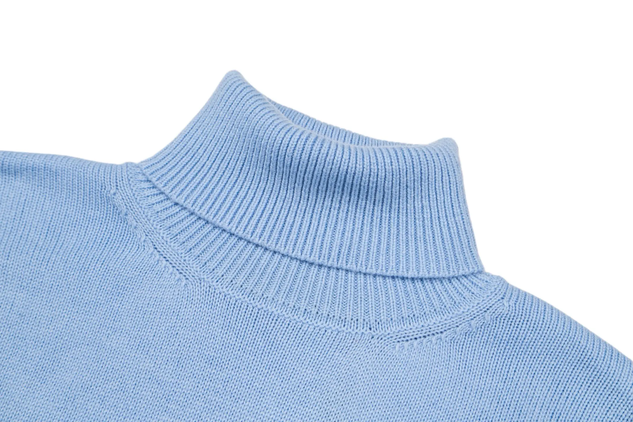 Leather-Patch Wool Rollneck Sweater D28022402 — view 3