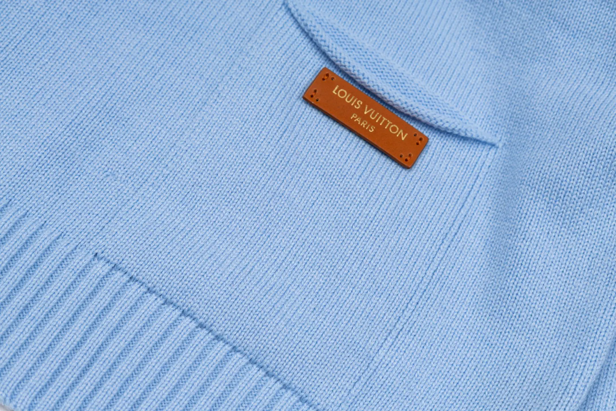 Leather-Patch Wool Rollneck Sweater D28022402 — view 5