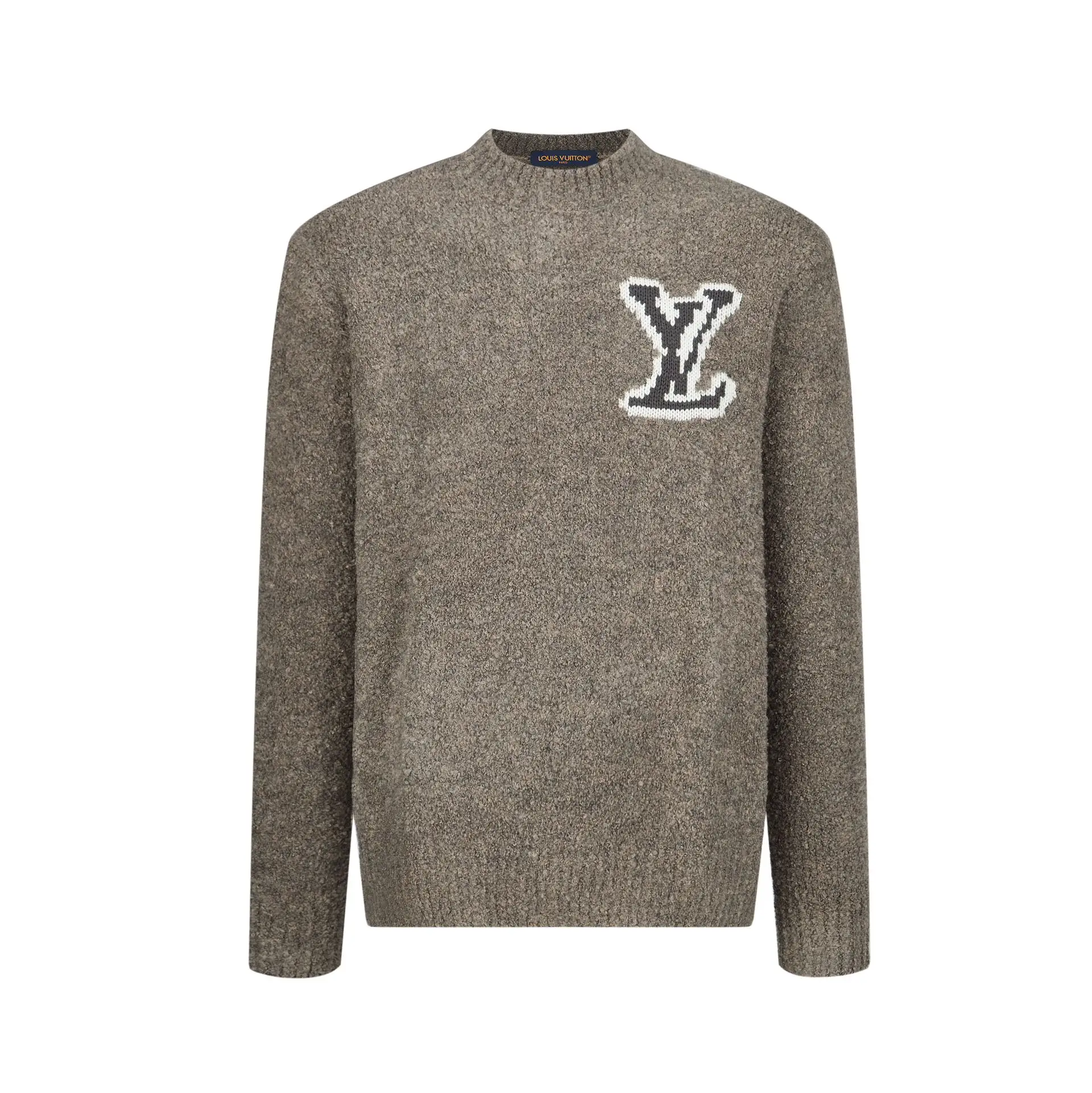 Logo Intarsia Wool-Blend Crew-Neck Sweater D28022366