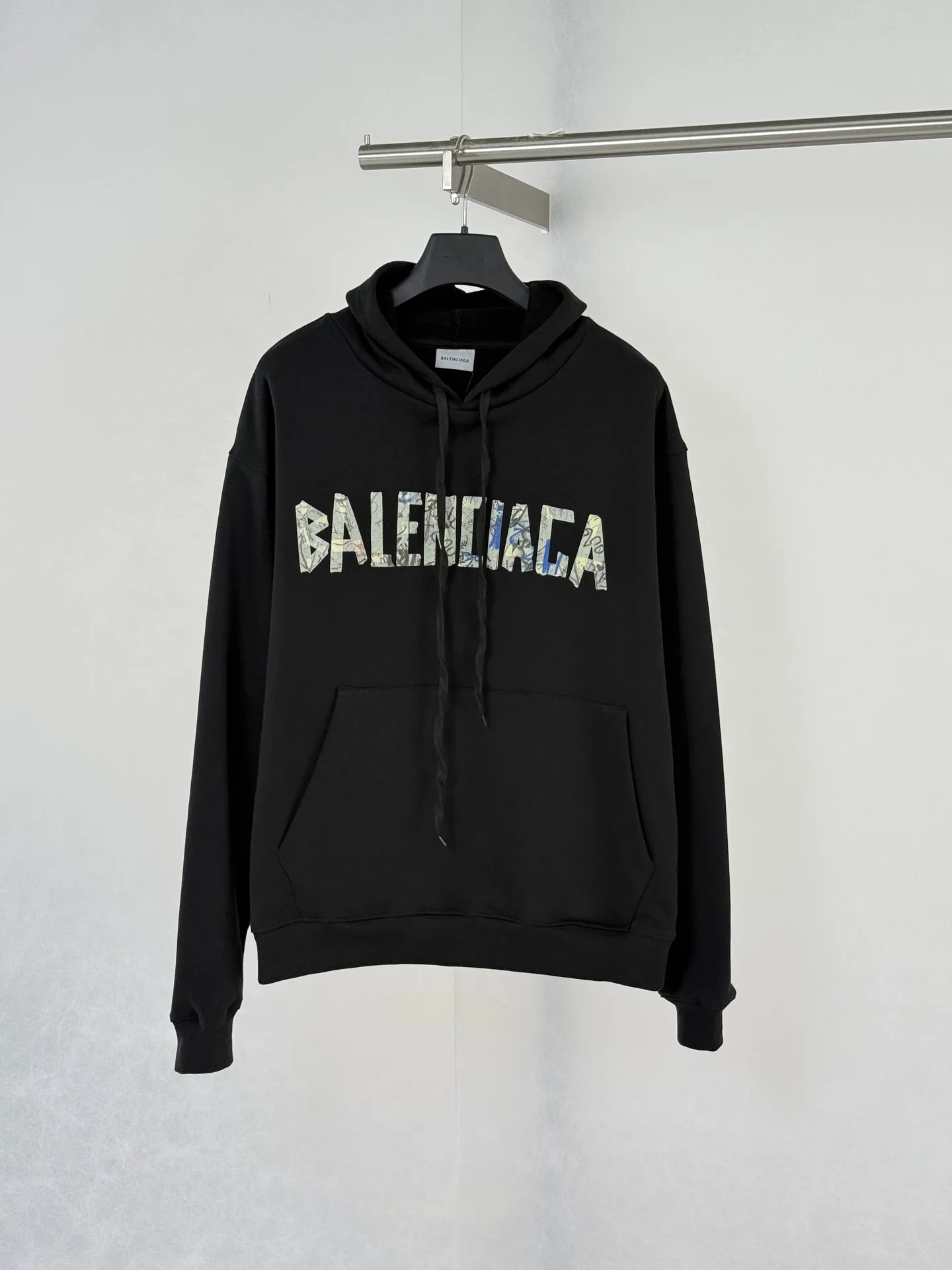 Graffiti Collage Logo Cotton-Blend Hoodie D28022042