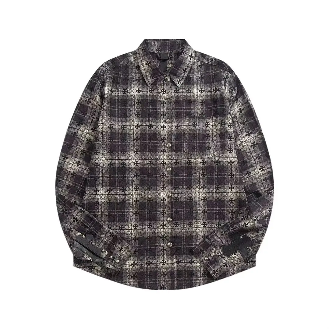 Logo-Jacquard Plaid Flannel Shirt Jacket D28013434