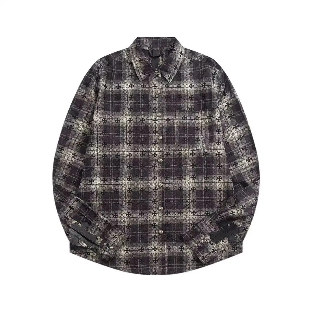 Logo-Jacquard Plaid Flannel Shirt Jacket D28013434