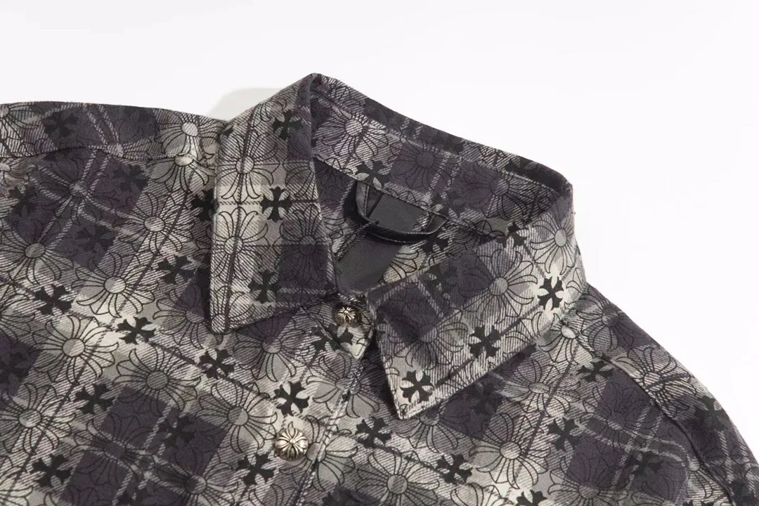 Logo-Jacquard Plaid Flannel Shirt Jacket D28013434 — view 4