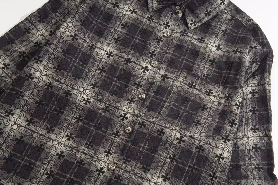 Logo-Jacquard Plaid Flannel Shirt Jacket D28013434 — view 5