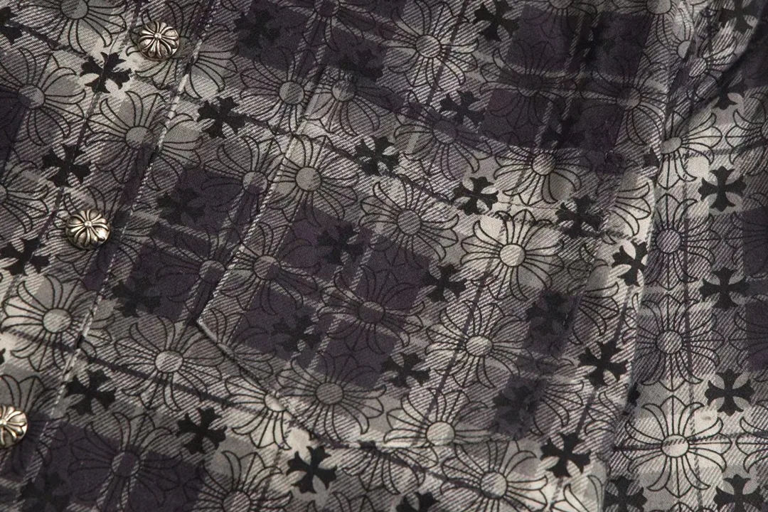 Logo-Jacquard Plaid Flannel Shirt Jacket D28013434 — view 8