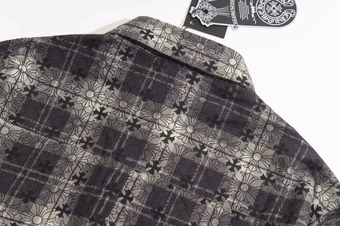 Logo-Jacquard Plaid Flannel Shirt Jacket D28013434 — view 9