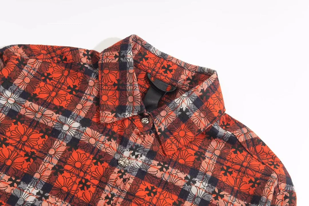 Logo-Print Plaid Flannel Shirt Jacket D28013435 — view 4
