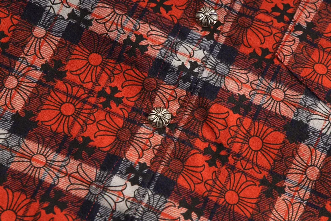 Logo-Print Plaid Flannel Shirt Jacket D28013435 — view 5
