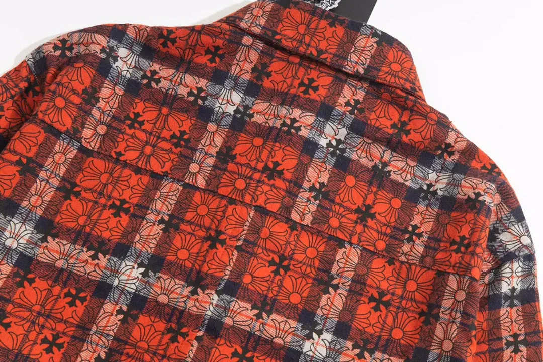 Logo-Print Plaid Flannel Shirt Jacket D28013435 — view 9
