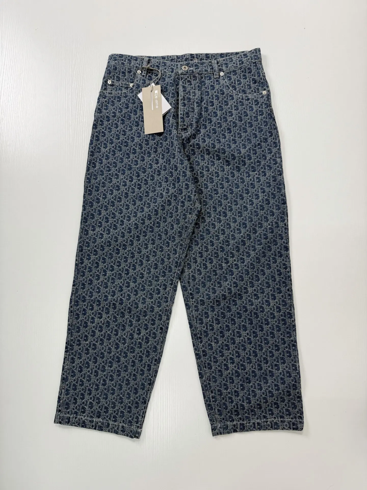 Oblique Jacquard Straight-Leg Denim Jeans D28021974 — view 3