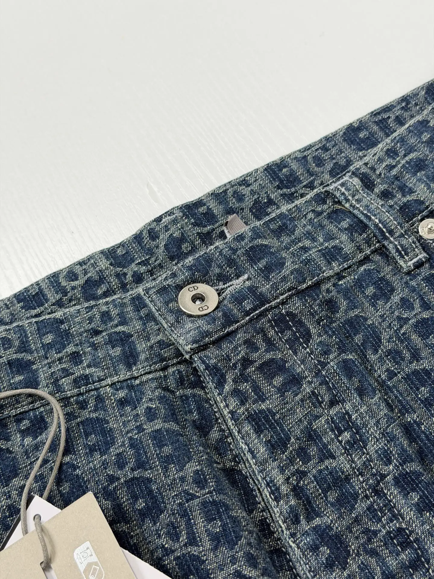 Oblique Jacquard Straight-Leg Denim Jeans D28021974 — view 5