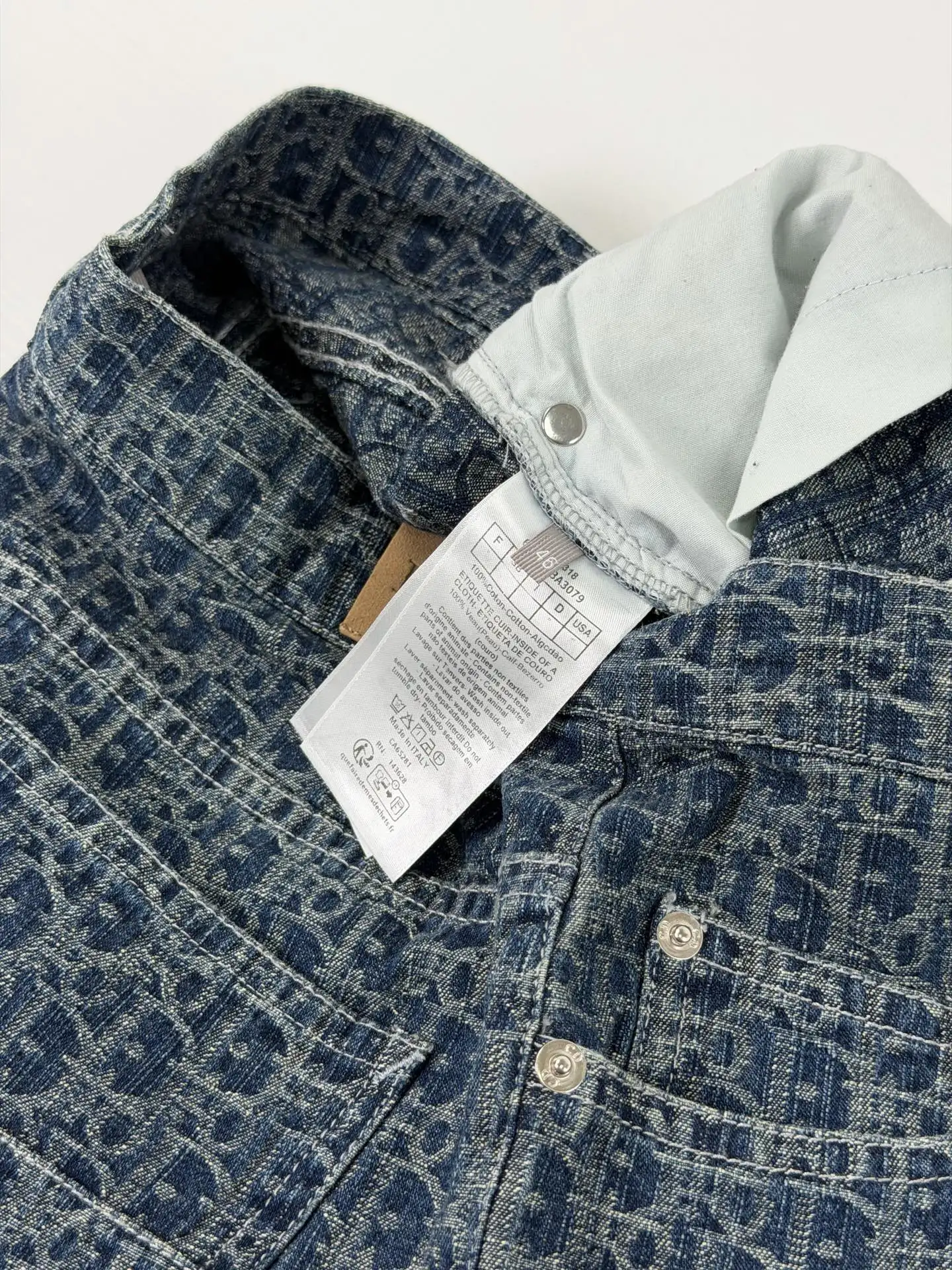 Oblique Jacquard Straight-Leg Denim Jeans D28021974 — view 9