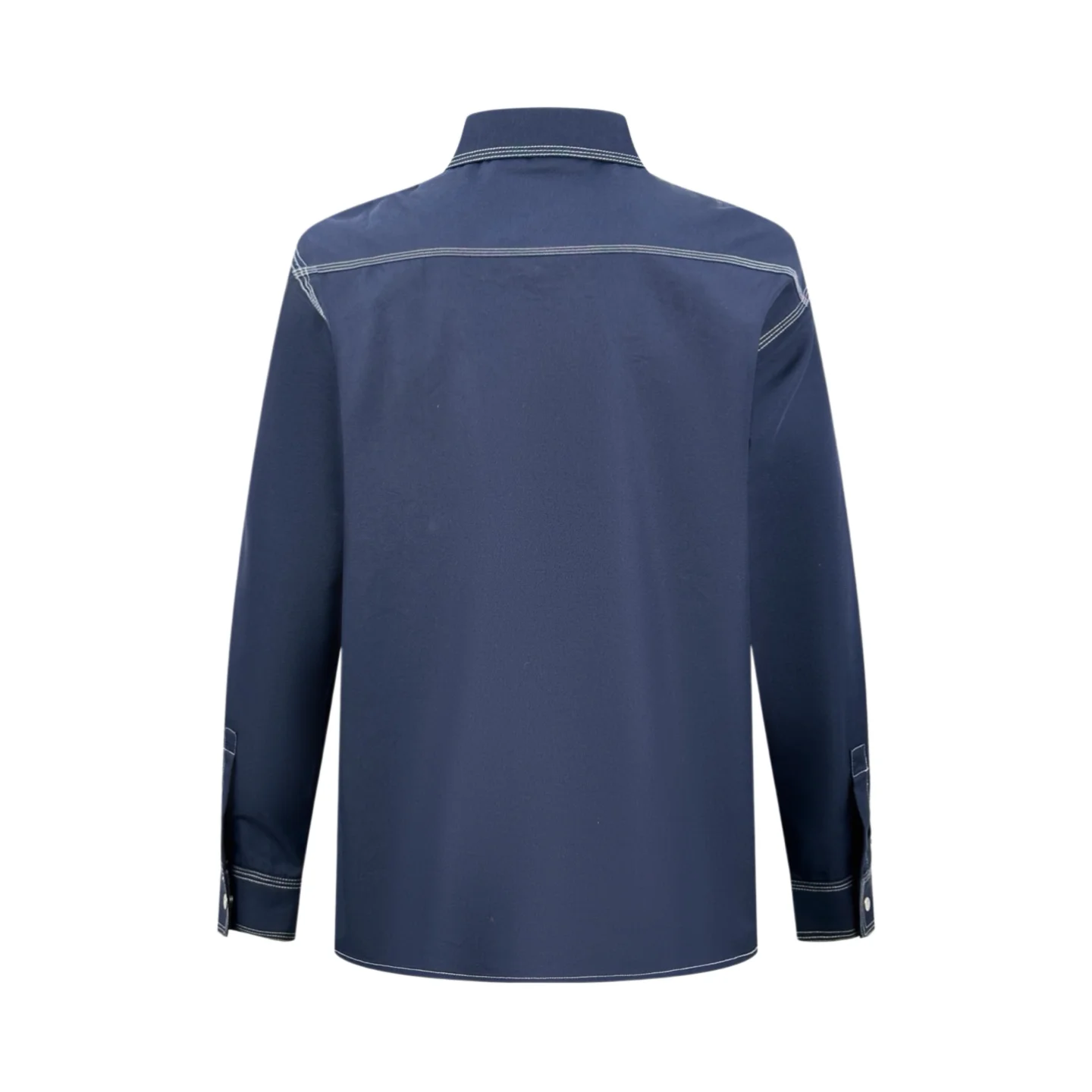 Contrast-Stitch Cotton-Blend Overshirt D28022317 — view 2