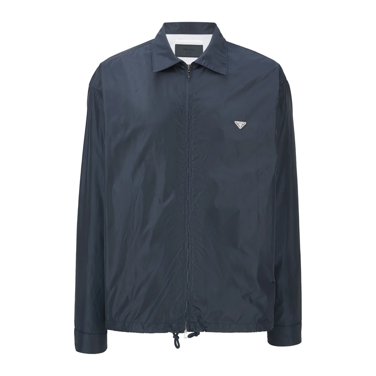 Logo-Badge Re-Nylon Zip-Up Shirt Jacket D28022382