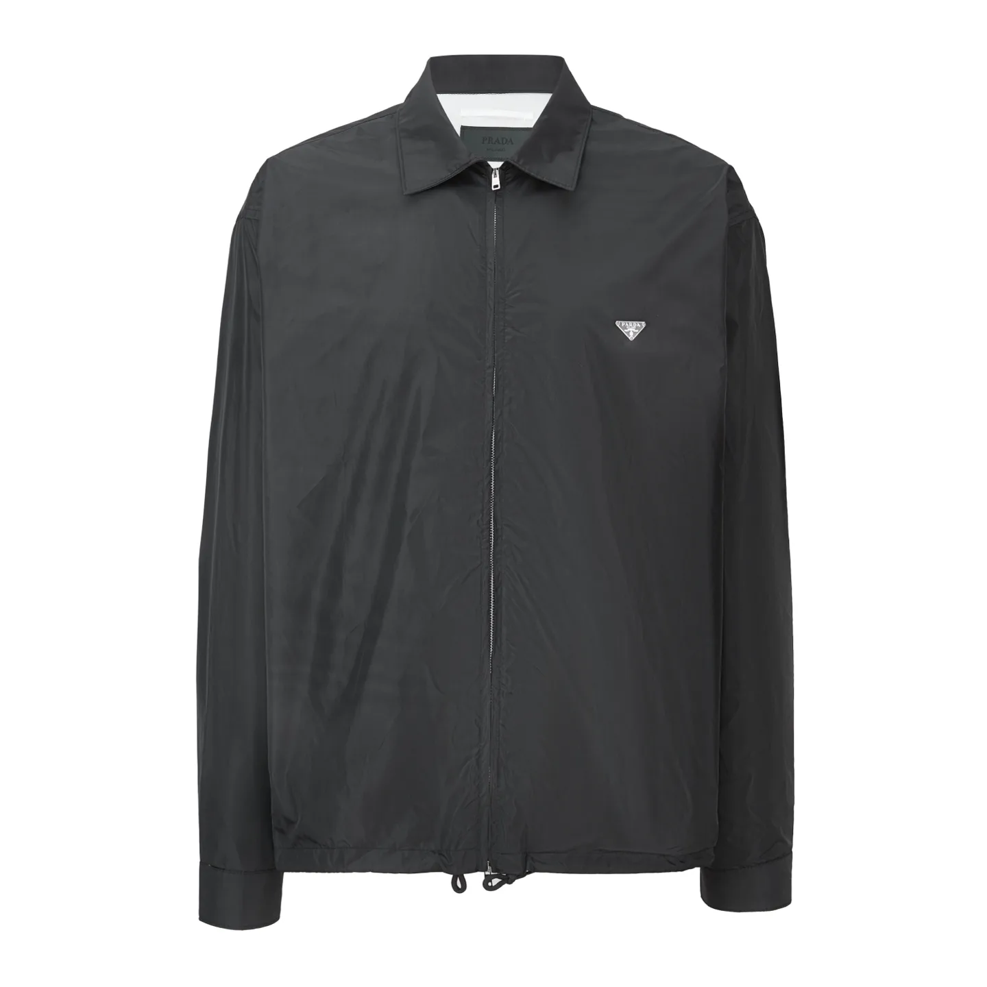 Logo-Plaque Re-Nylon Zip-Up Shirt Jacket D28022383