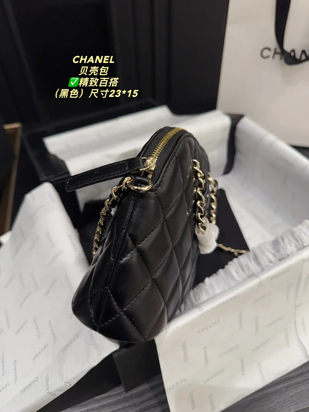 Chanel Quilted Lambskin Shell Bag D28018189 — view 2