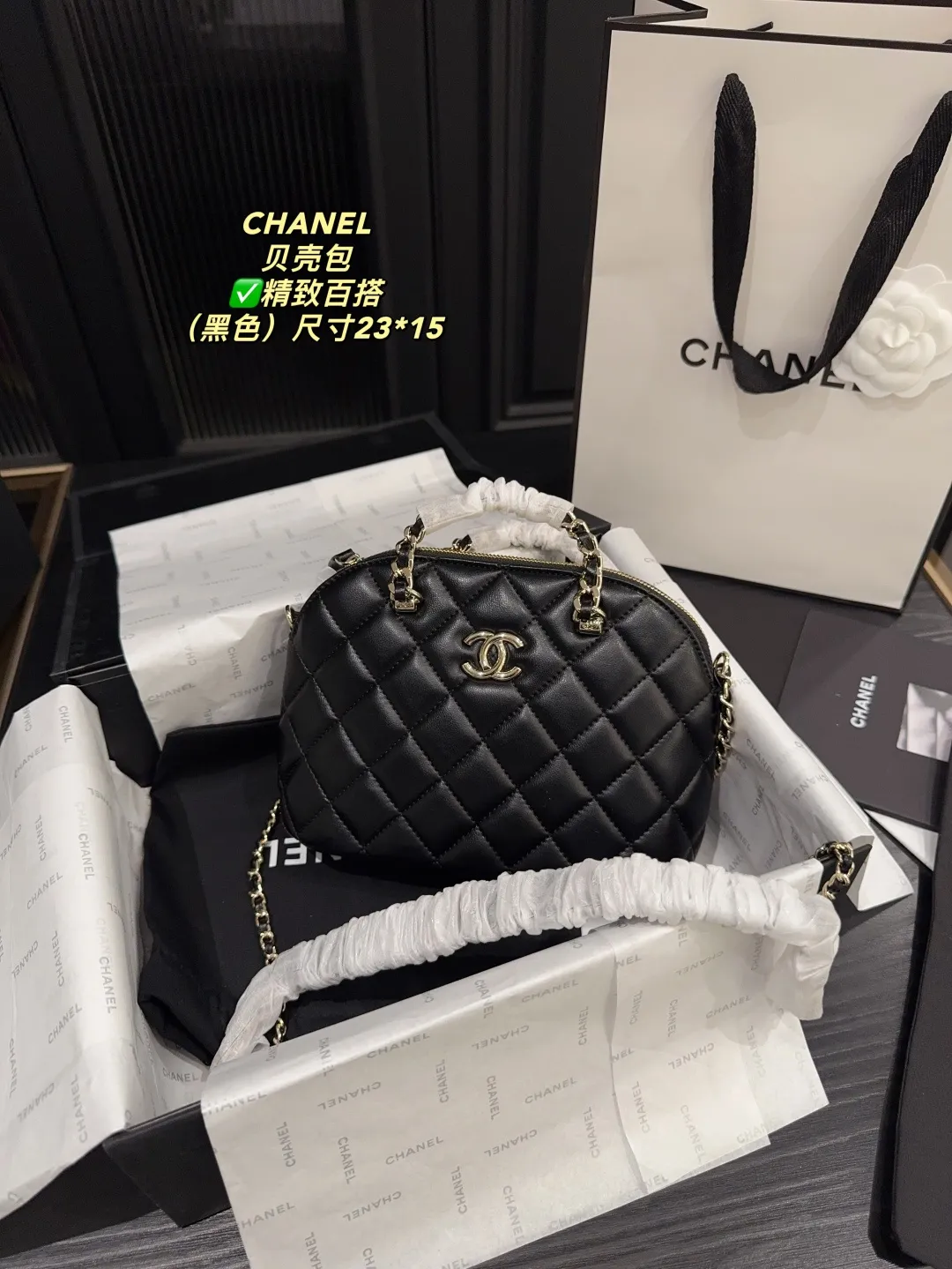 Chanel Quilted Lambskin Shell Bag D28018189 — view 23