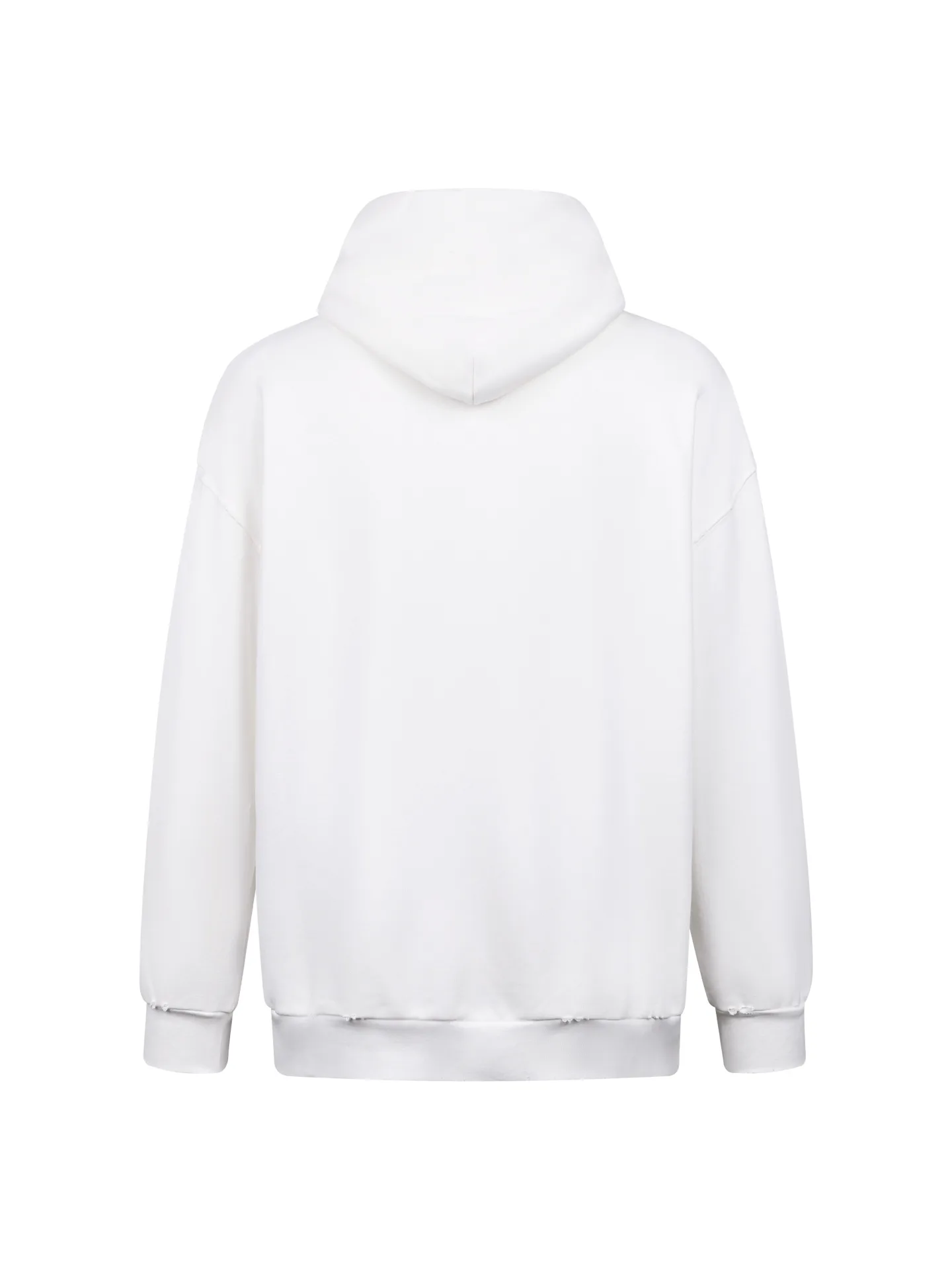 Logo Print Distressed Cotton Hoodie D28518772 — view 2