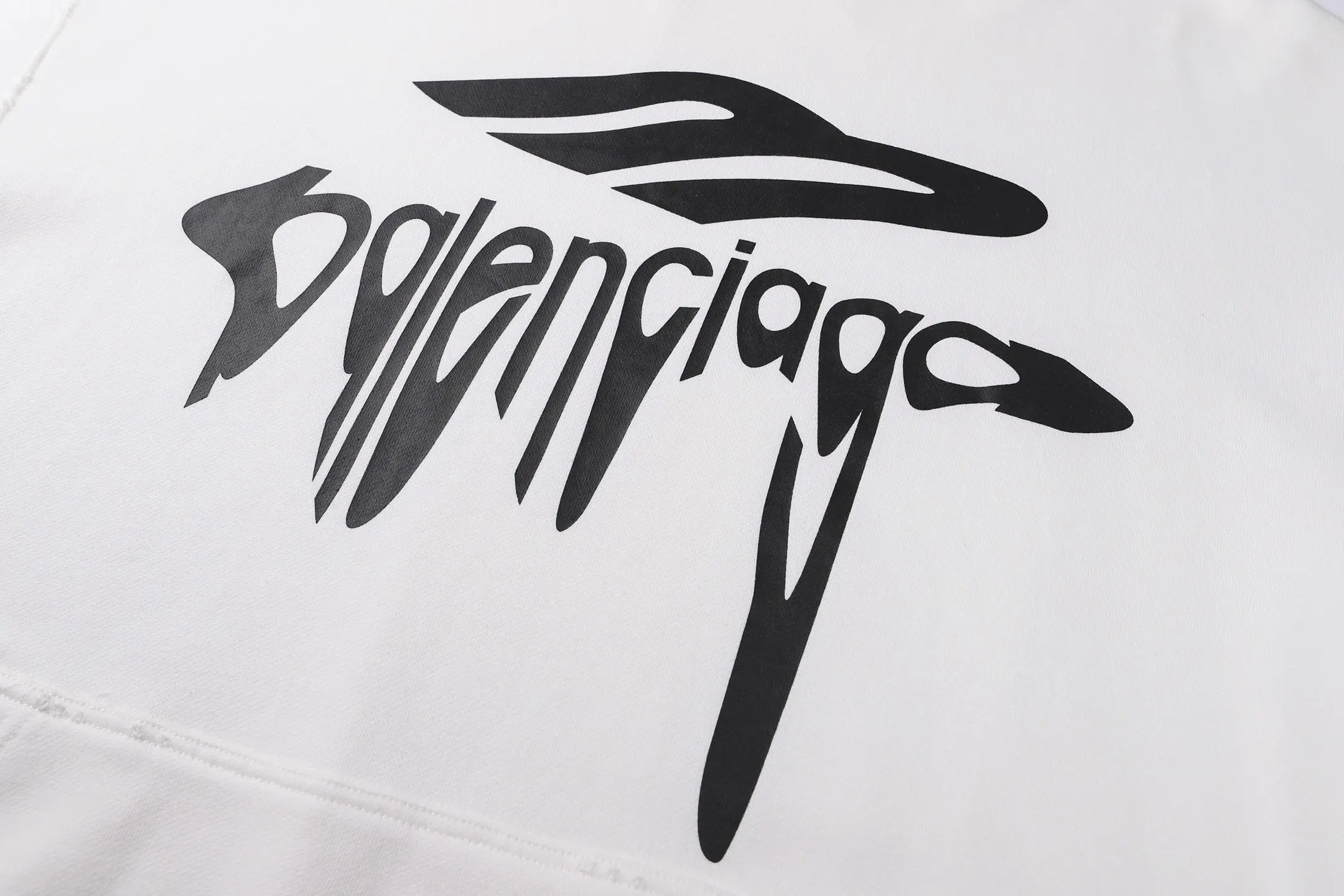 Logo Print Distressed Cotton Hoodie D28518772 — view 5