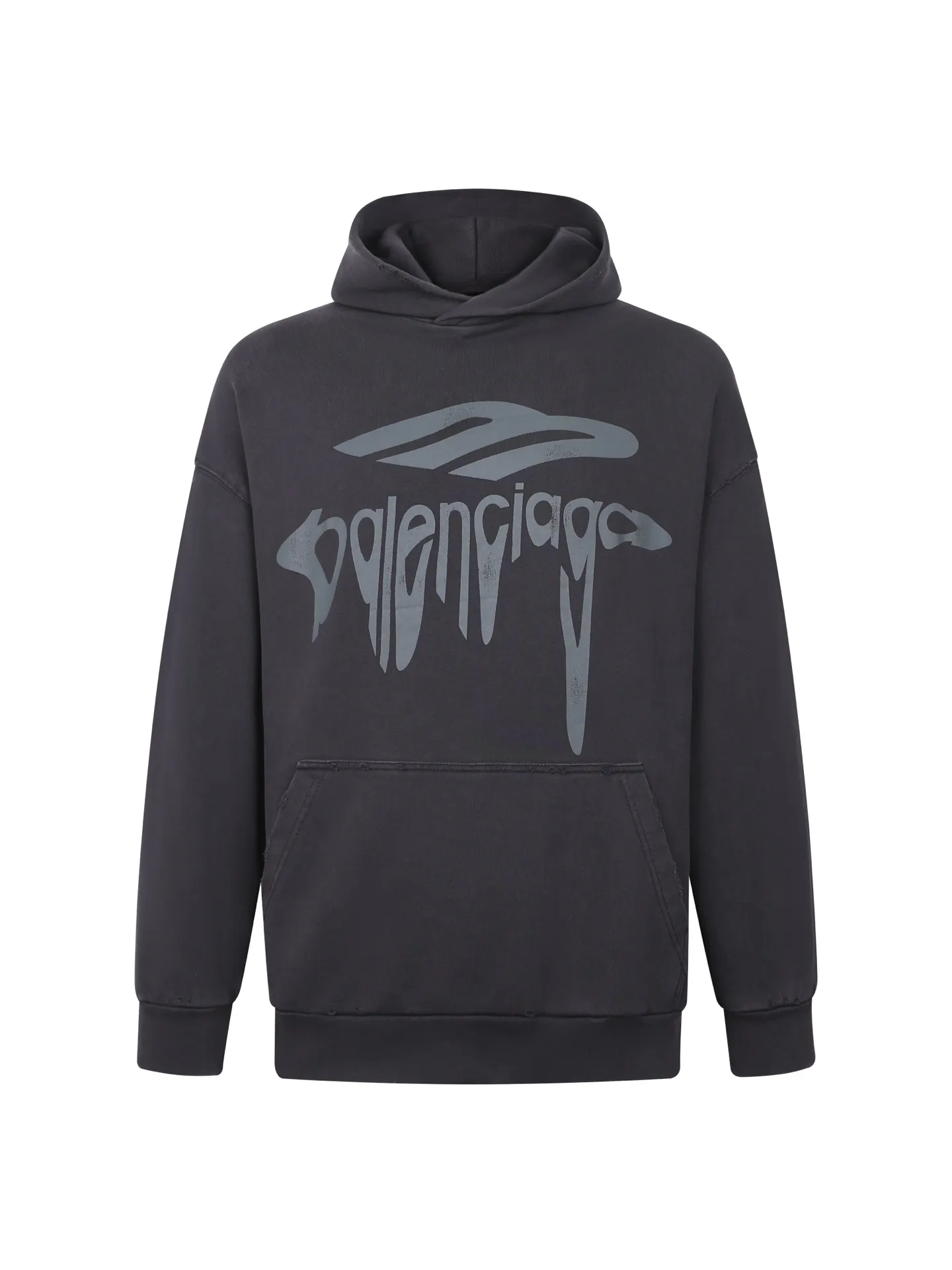 Logo Print Distressed Cotton-Jersey Hoodie D28518773