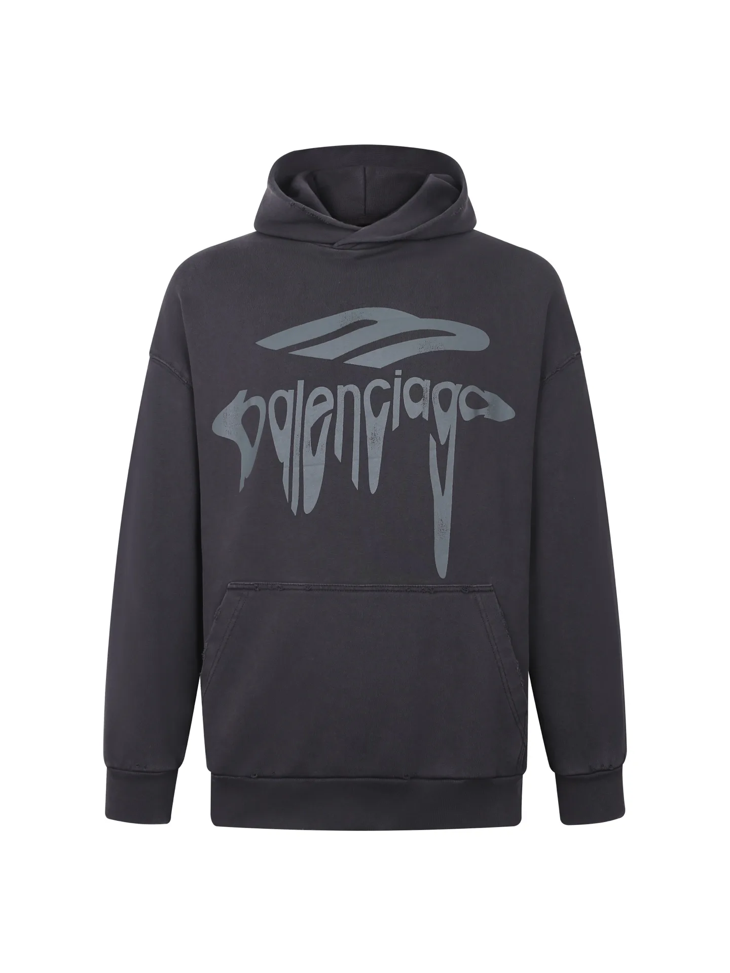 Logo Print Distressed Cotton-Jersey Hoodie D28518773