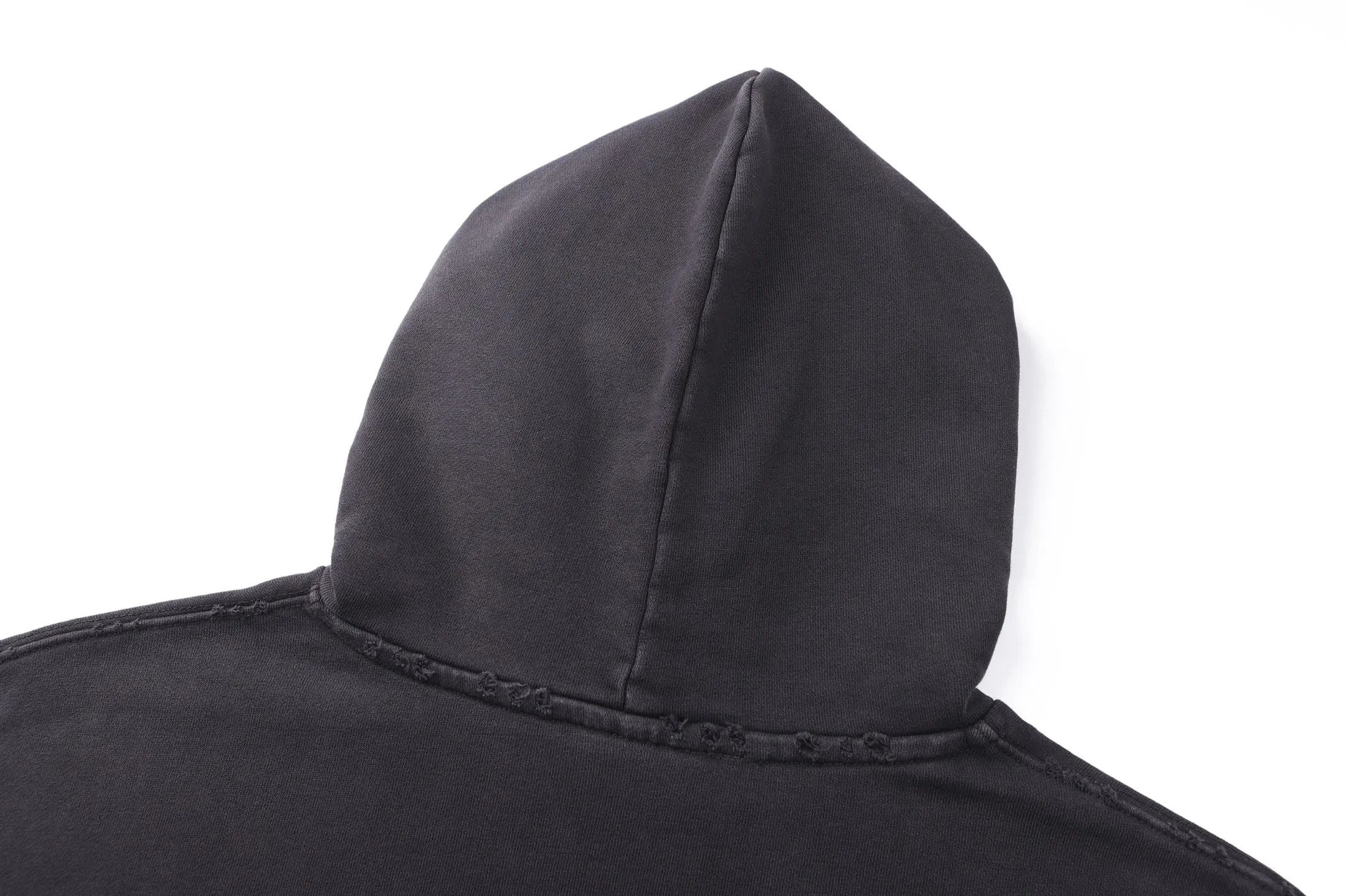 Logo Print Distressed Cotton-Jersey Hoodie D28518773 — view 4