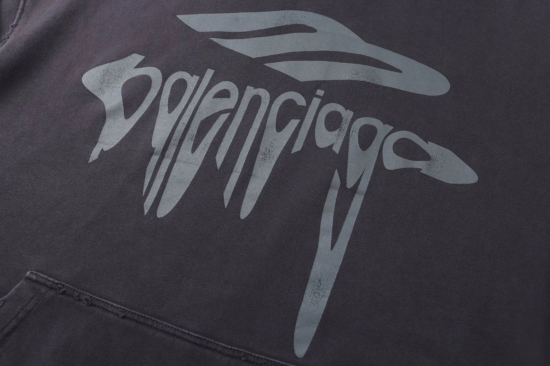 Logo Print Distressed Cotton-Jersey Hoodie D28518773 — view 5