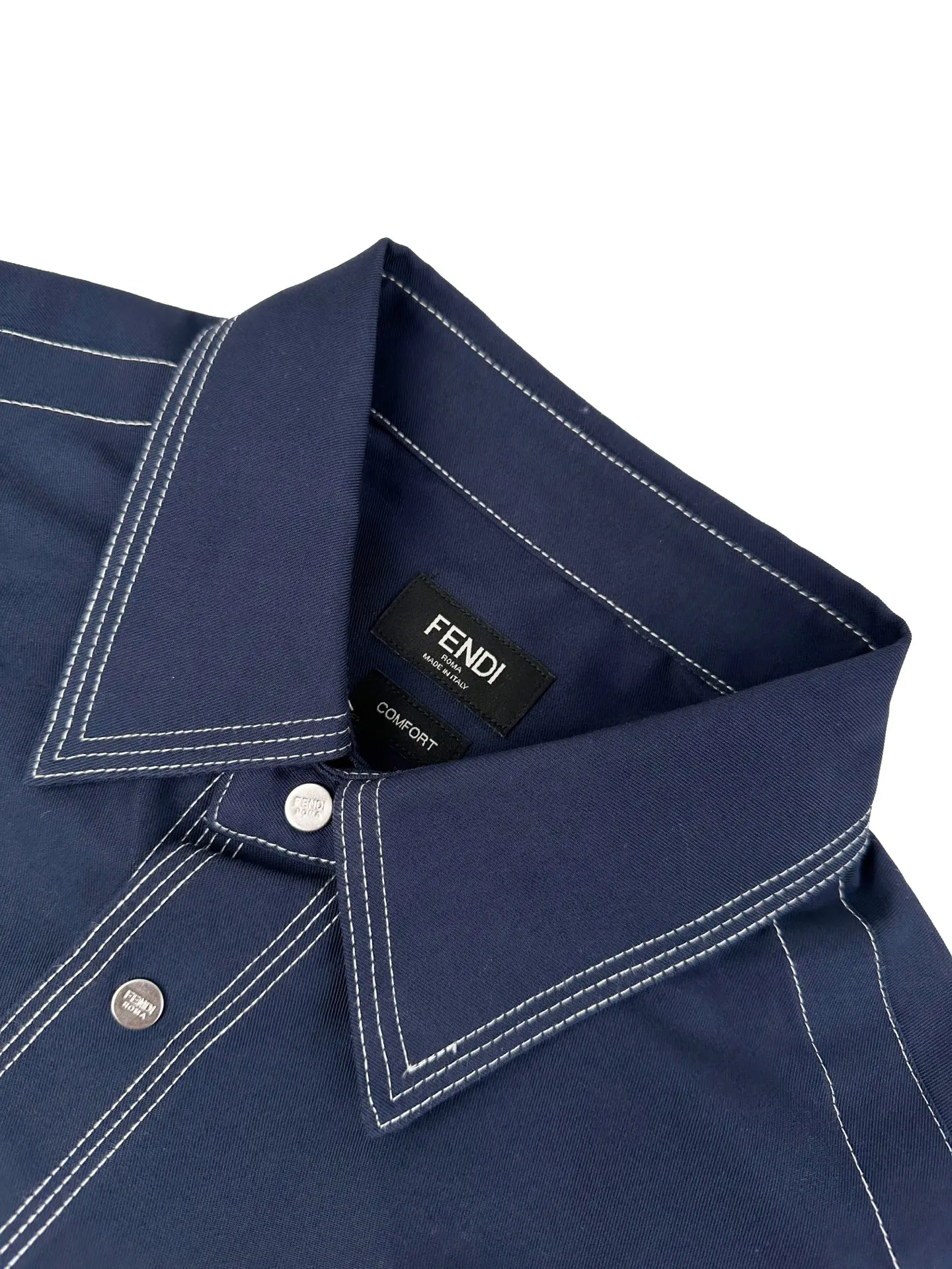 Contrast-Stitch Cotton-Blend Workwear Shirt D28519082 — view 3