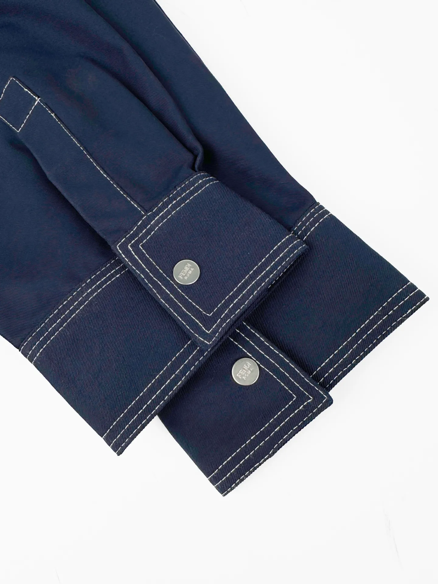 Contrast-Stitch Cotton-Blend Workwear Shirt D28519082 — view 7