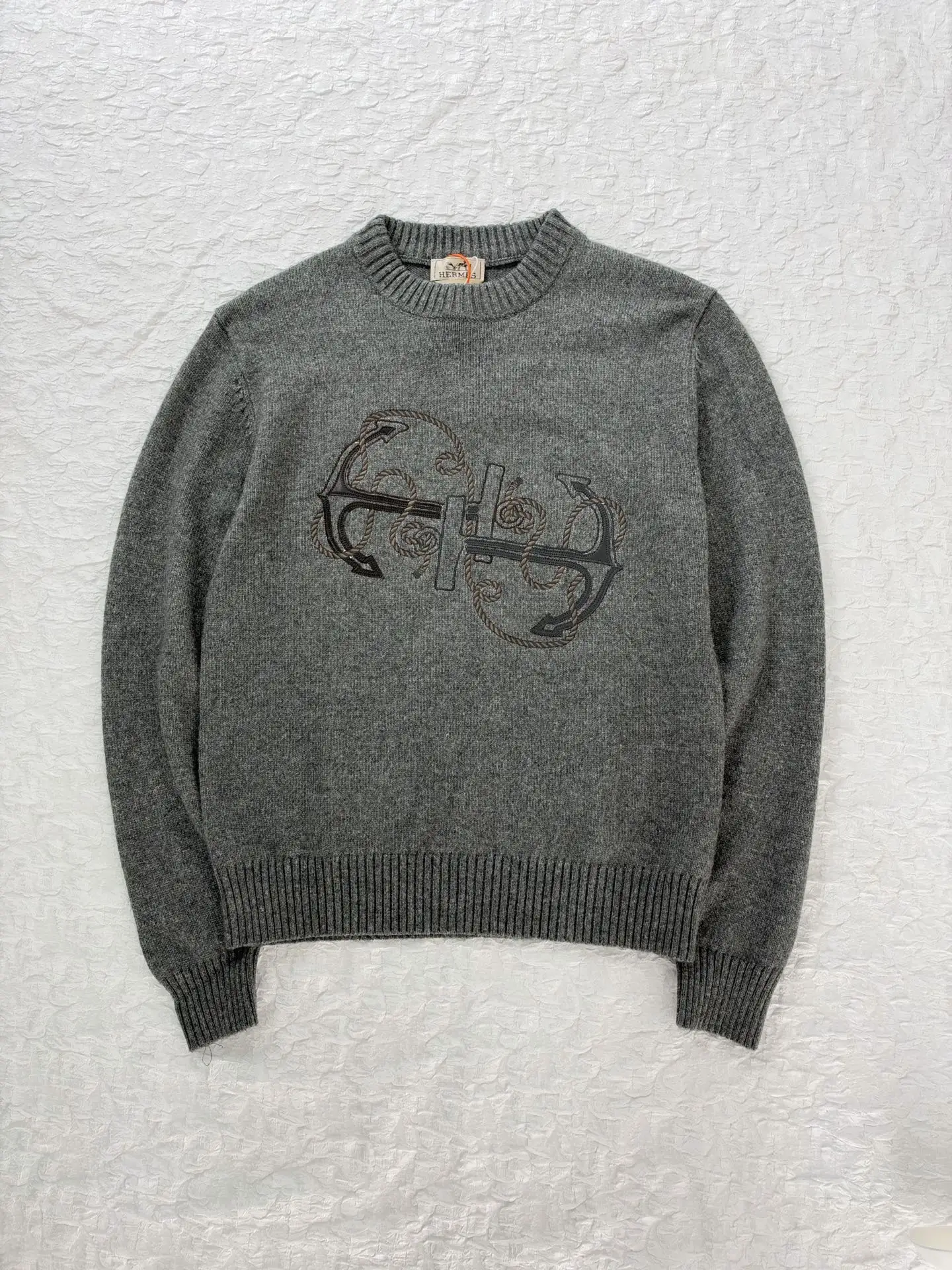 Anchor Embroidered Wool-Blend Crew-Neck Sweater D28520488 — view 3