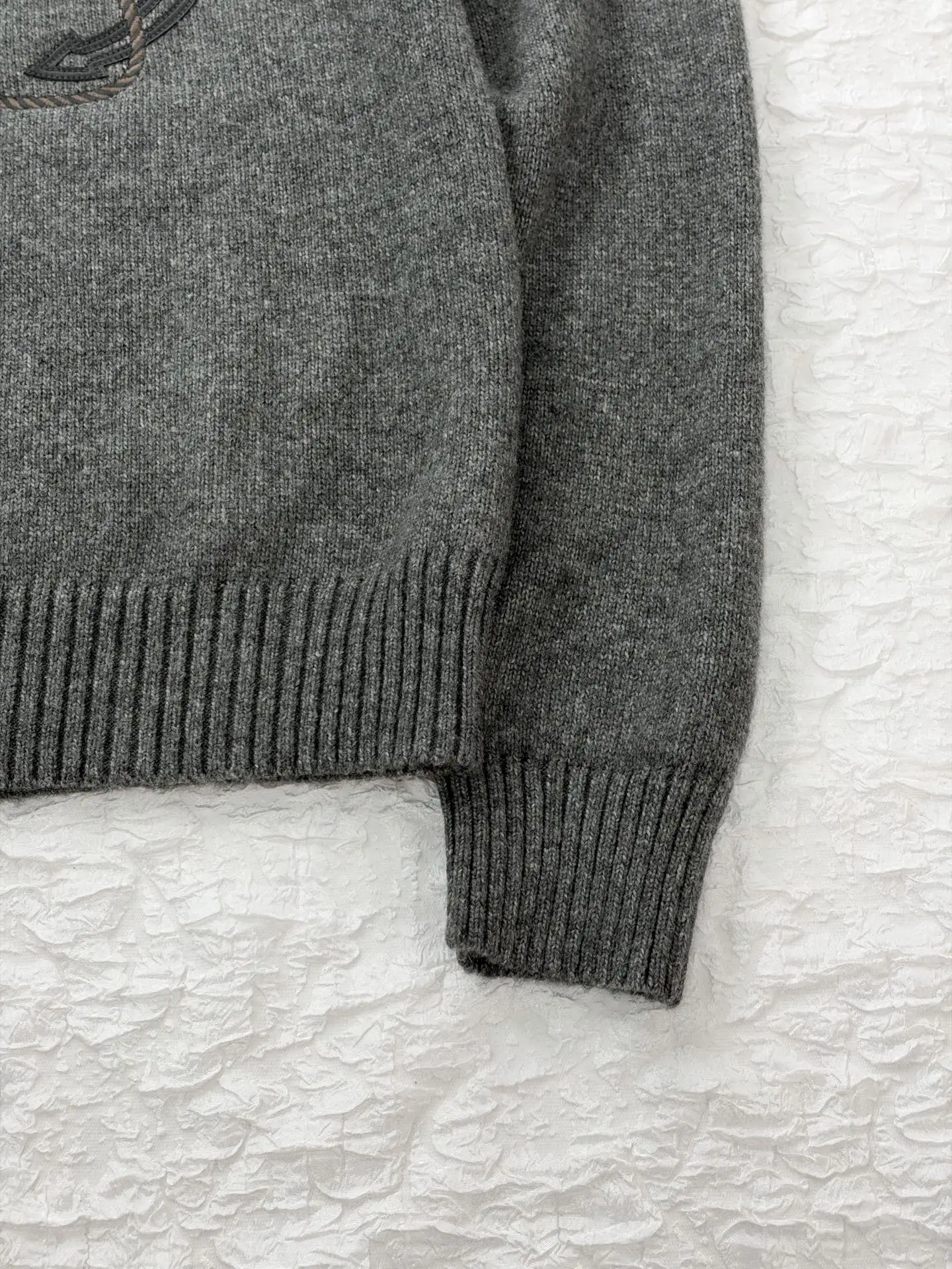 Anchor Embroidered Wool-Blend Crew-Neck Sweater D28520488 — view 7