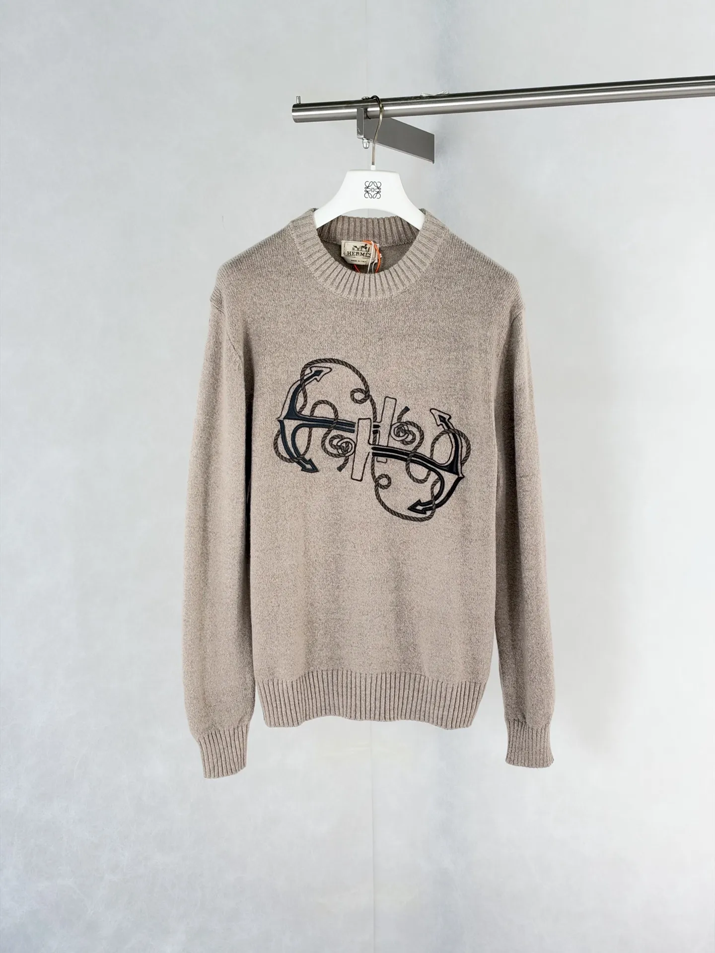 Anchor Embroidered Wool-Blend Sweater D28520487