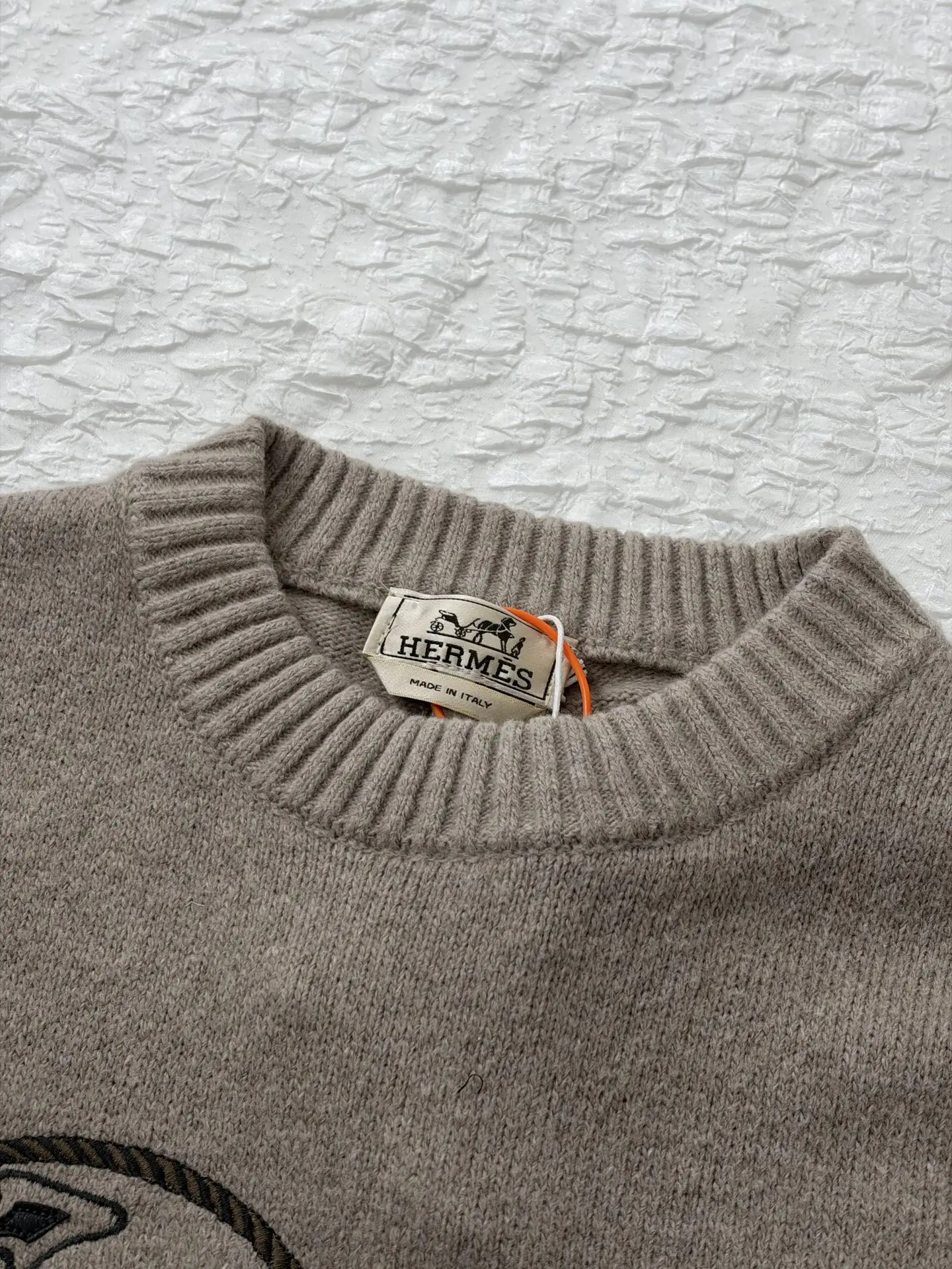 Anchor Embroidered Wool-Blend Sweater D28520487 — view 5