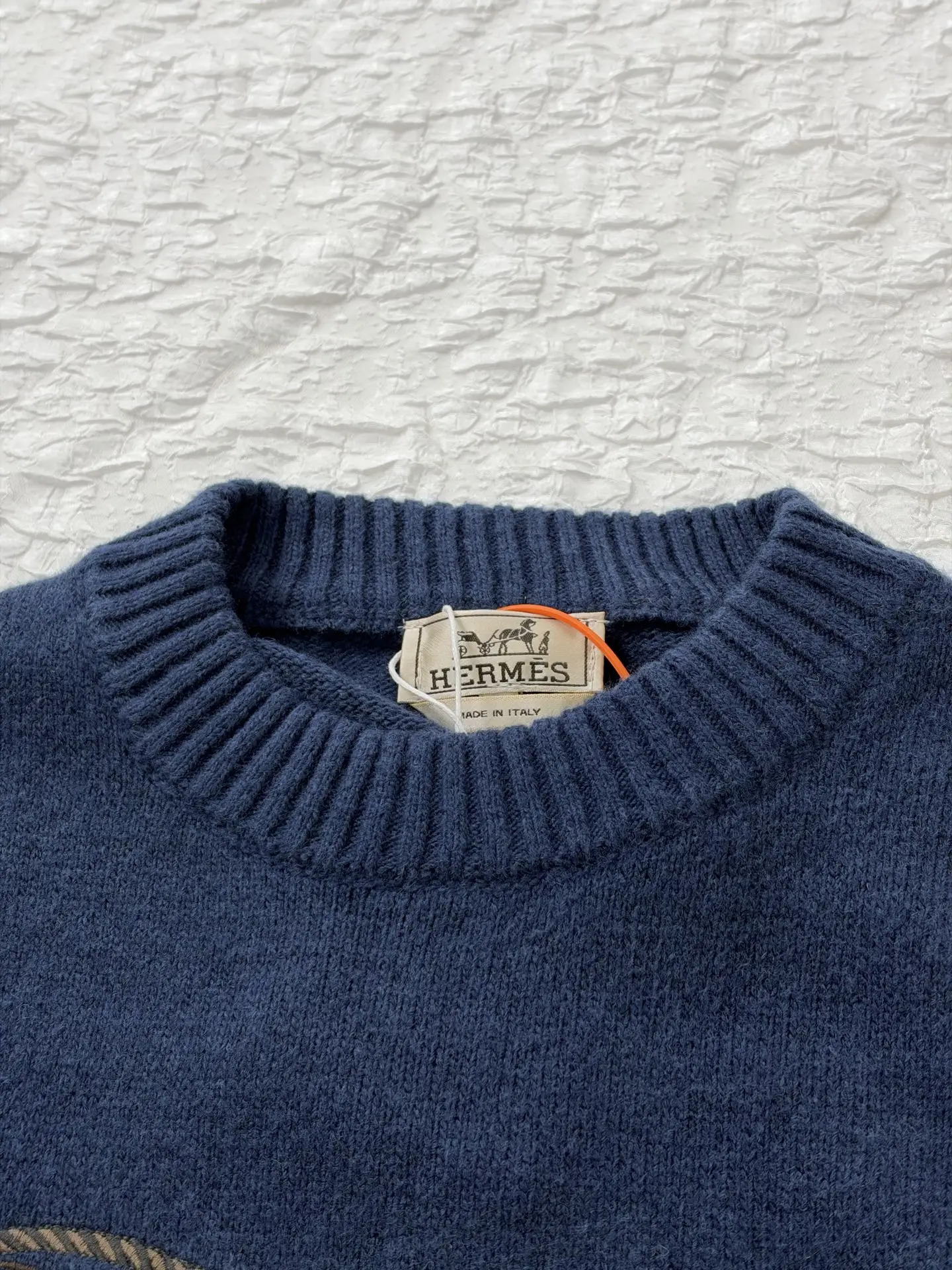 Anchor Embroidered Wool-Blend Crew-Neck Sweater D28520486 — view 7