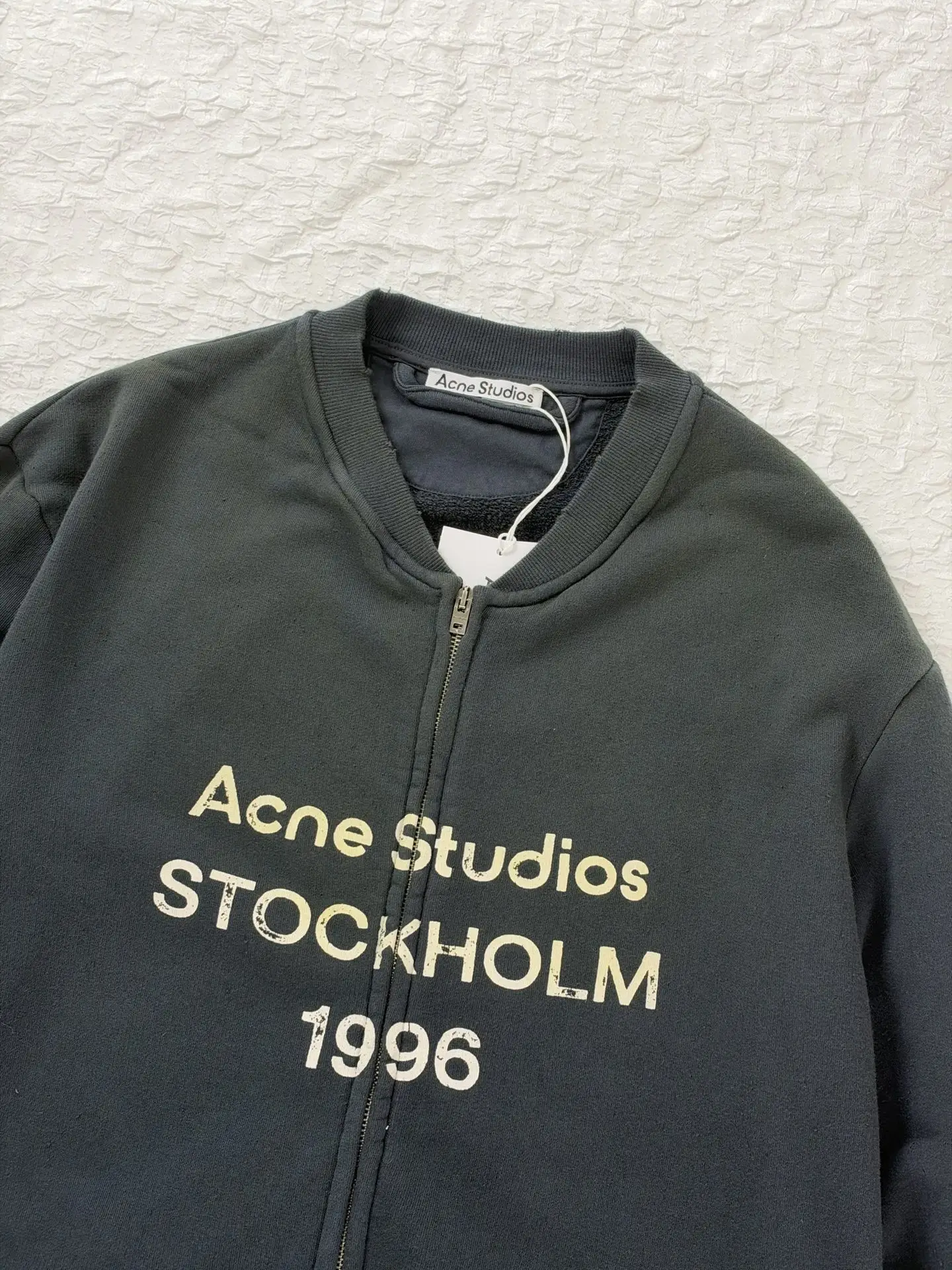 Logo Print Washed Cotton Zip-Up Sweatshirt D28820482 — view 5