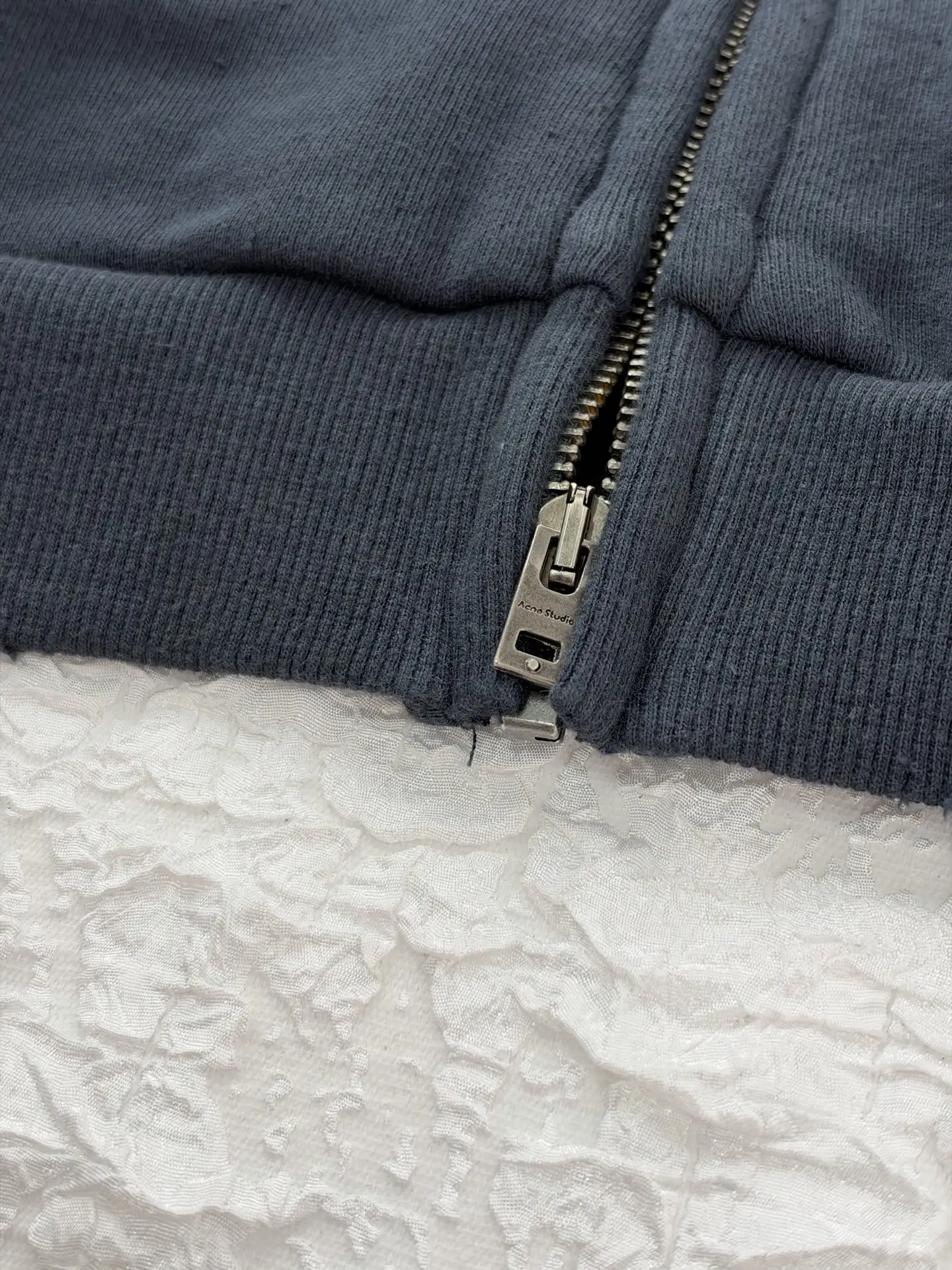 Logo Print Washed Cotton Zip-Up Sweatshirt D28820482 — view 8