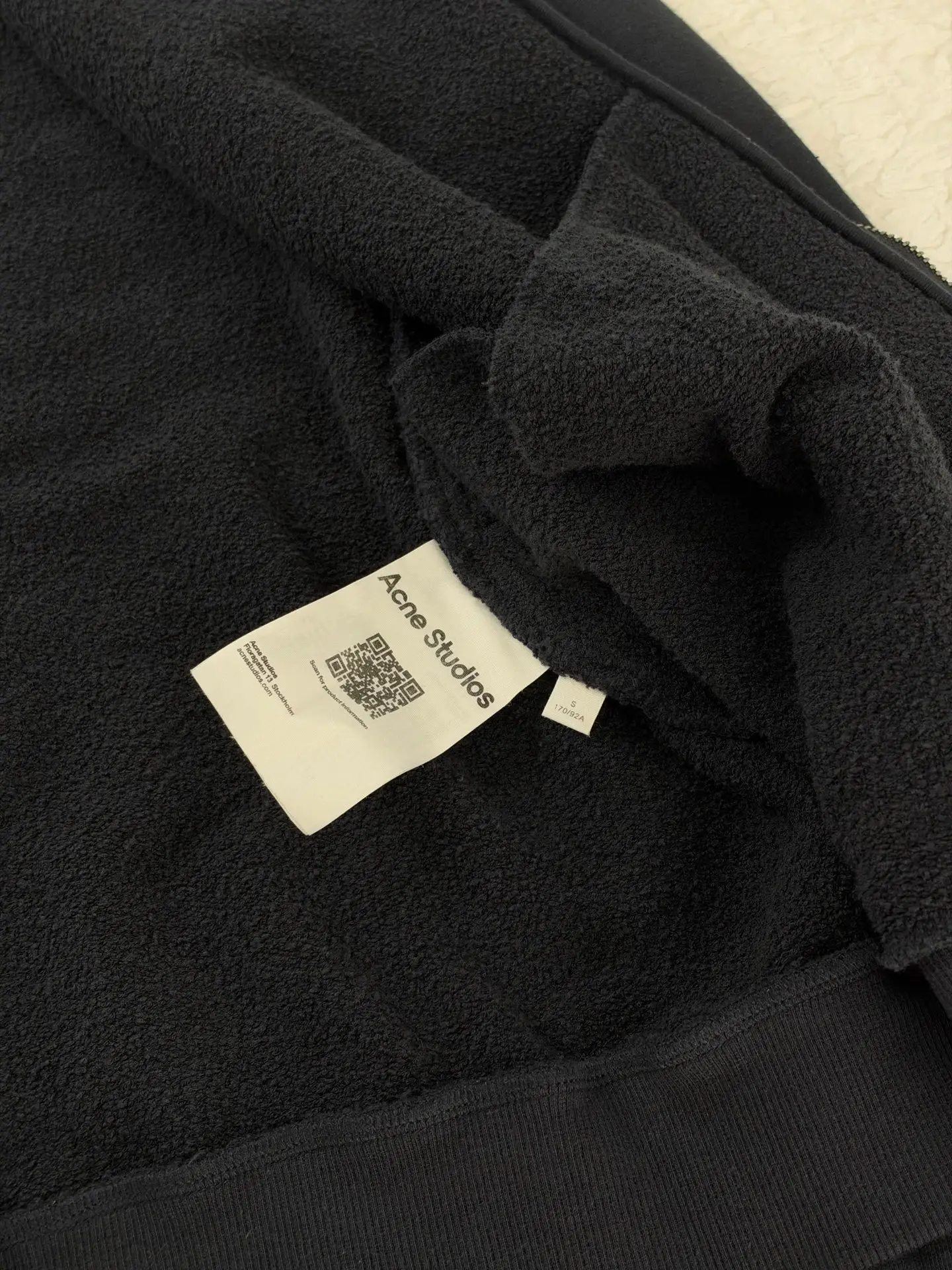 Logo Print Washed Cotton Zip-Up Sweatshirt D28820482 — view 9