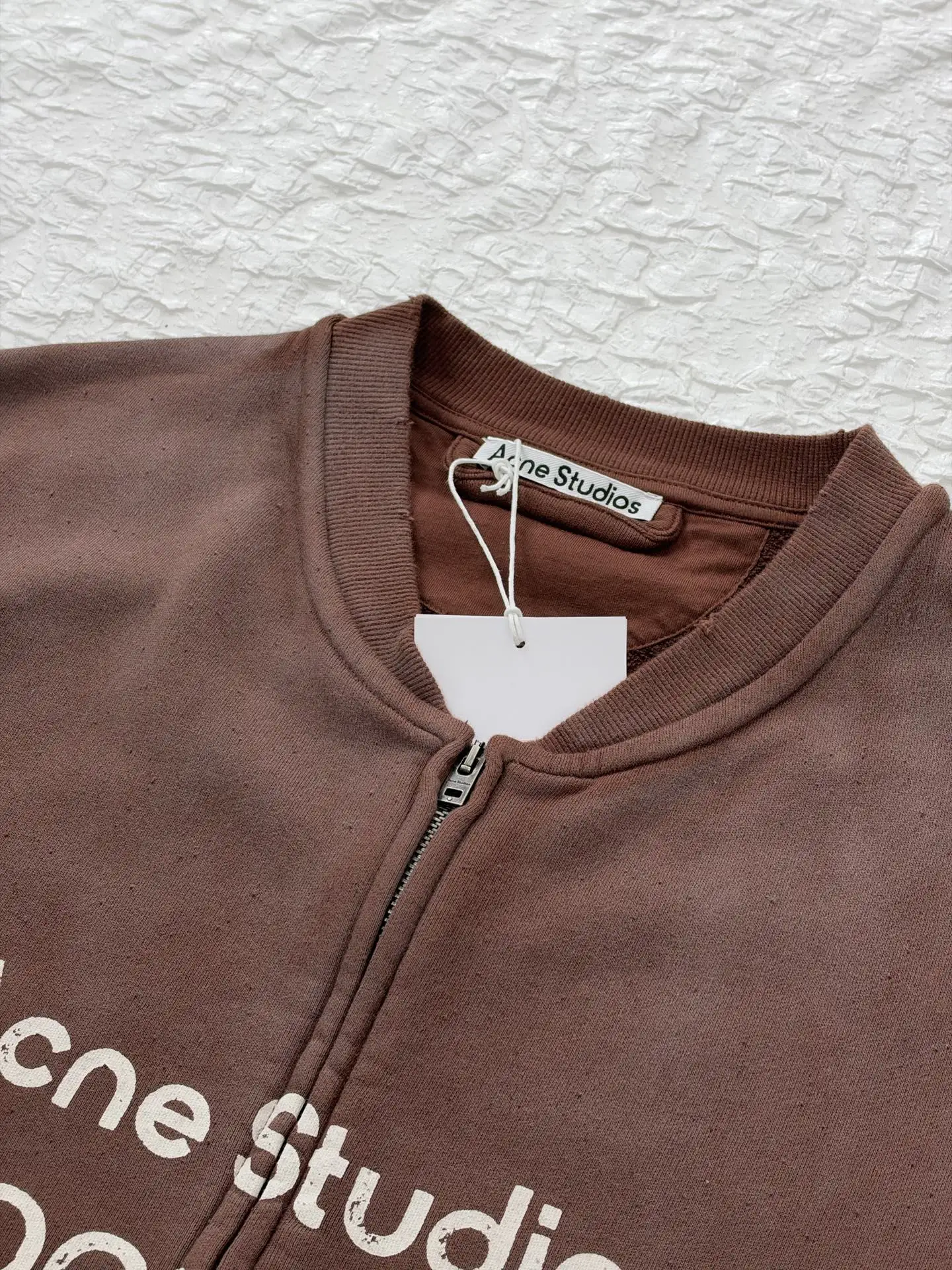 Logo Print Faded Cotton-Jersey Zip-Up Sweatshirt D28820484 — view 5