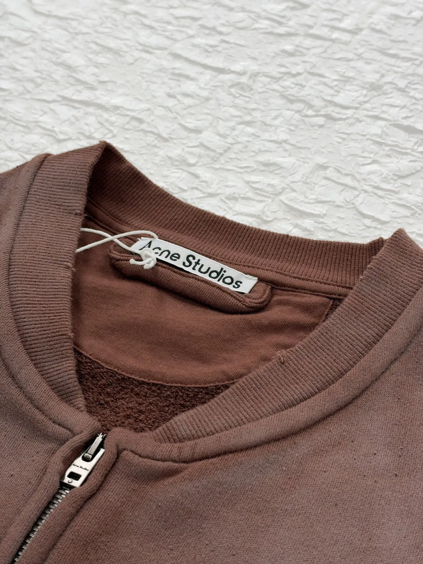 Logo Print Faded Cotton-Jersey Zip-Up Sweatshirt D28820484 — view 6