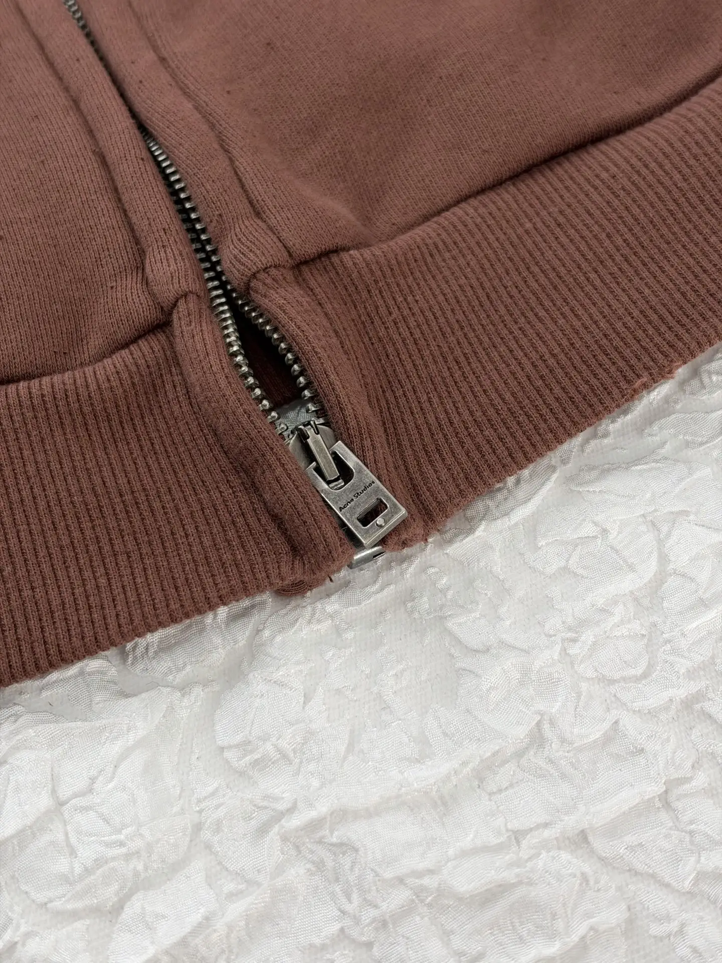 Logo Print Faded Cotton-Jersey Zip-Up Sweatshirt D28820484 — view 8