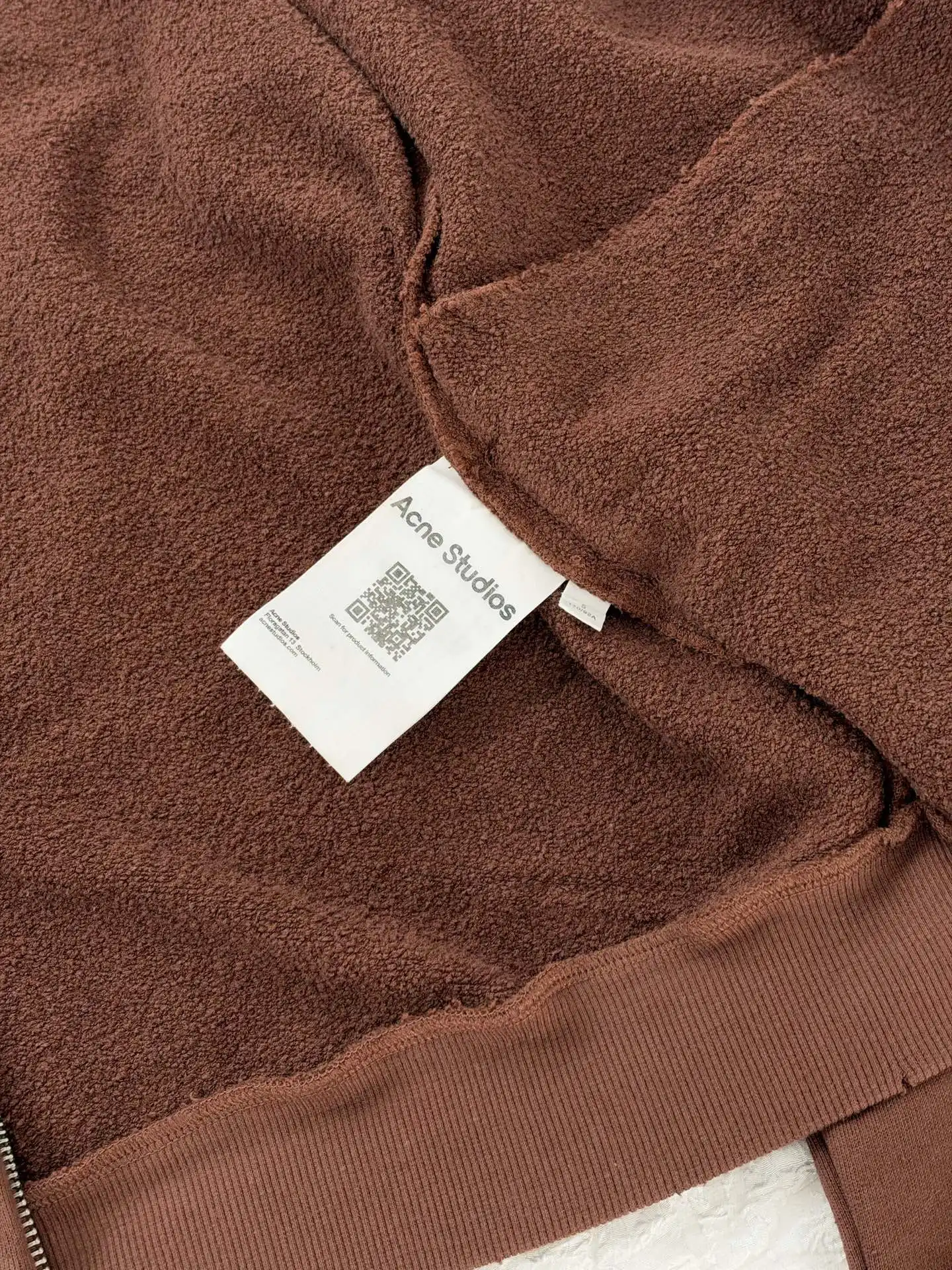 Logo Print Faded Cotton-Jersey Zip-Up Sweatshirt D28820484 — view 12